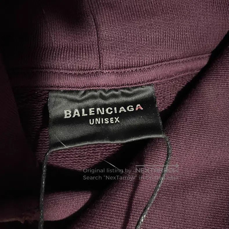 Balenciaga Balenciaga Faded Tape Sweatshirt Wine Red Size US S / EU 44-46 / 1 - 3 Thumbnail