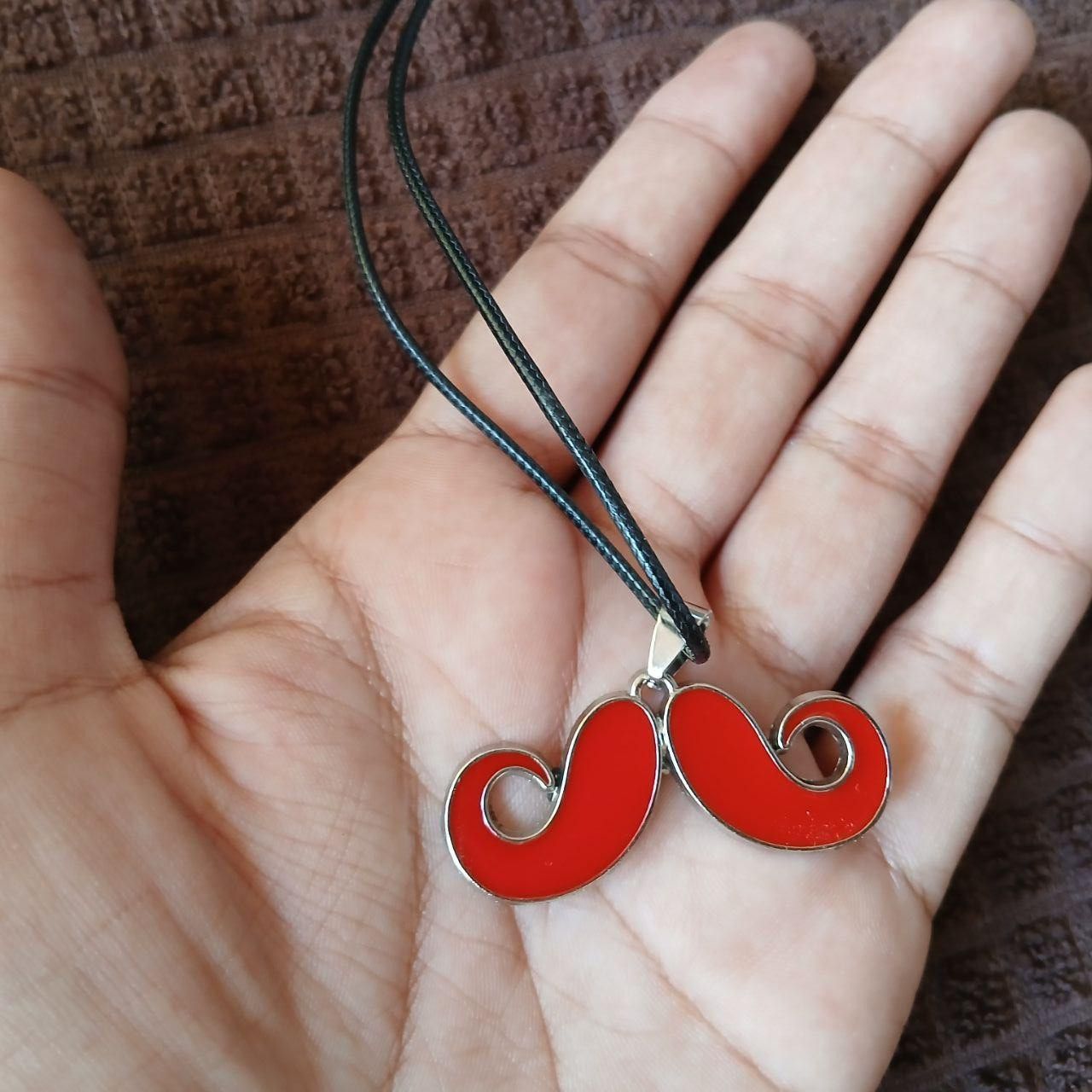 Other Retro Black Leather Cord Chain Pendant Necklace Size ONE SIZE - 2 Thumbnail