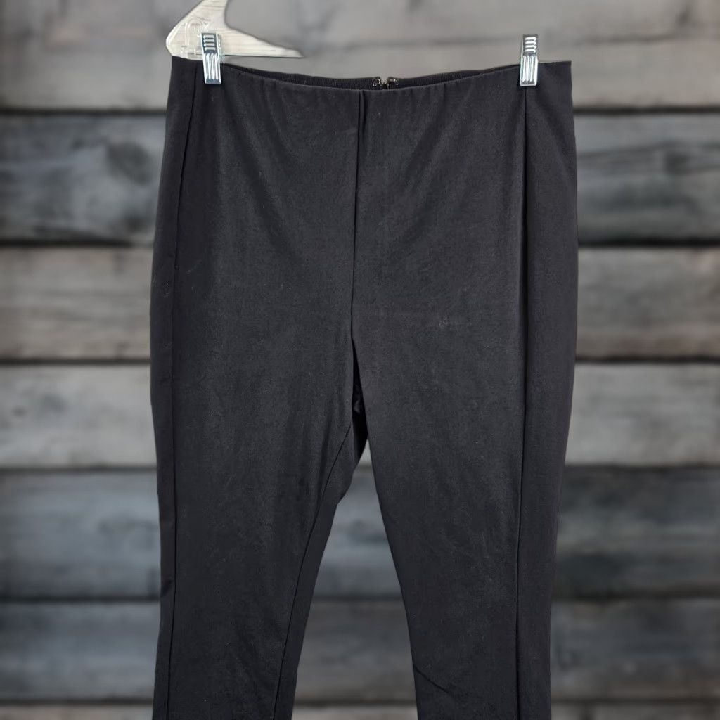 Rag & Bone Rag & bone Womens Ankle Pants Sz 14 Black High Rise Cotton Blend Pants Short Inseam 27in Size 36" / US 14 / IT 50 - 1 Thumbnail