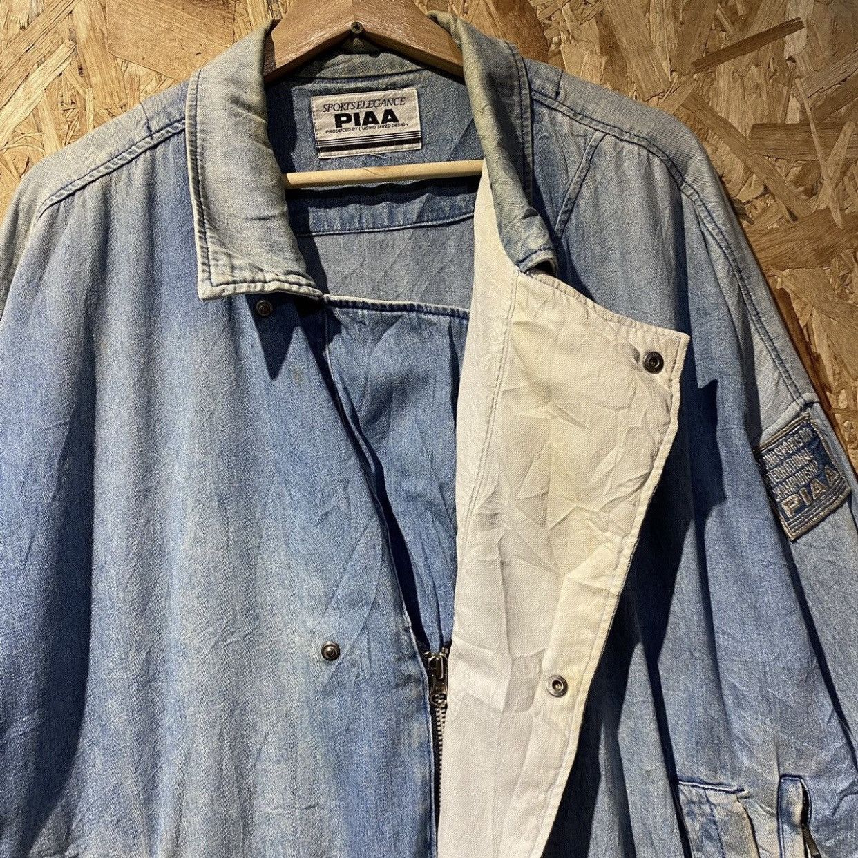 Japanese Brand × Vintage PIAA Motor Sport Bomber Denim Jackets Size US XL / EU 56 / 4 - 8 Thumbnail