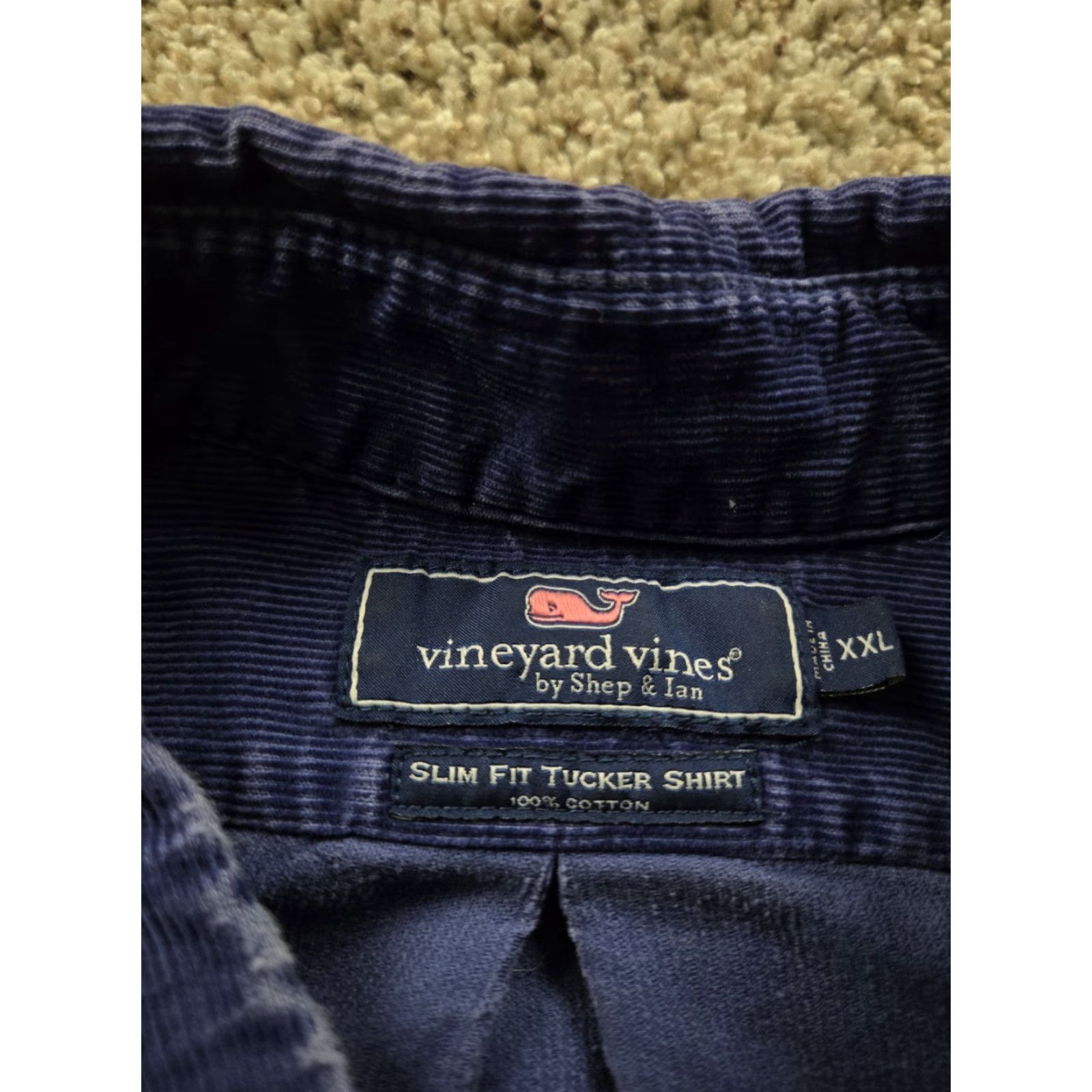 Vineyard Vines Vineyard Vines Shirt Mens 2XL Blue Corduroy Slim Fit Tucker Shirt Long Sleeve Size US XXL / EU 58 / 5 - 7 Thumbnail
