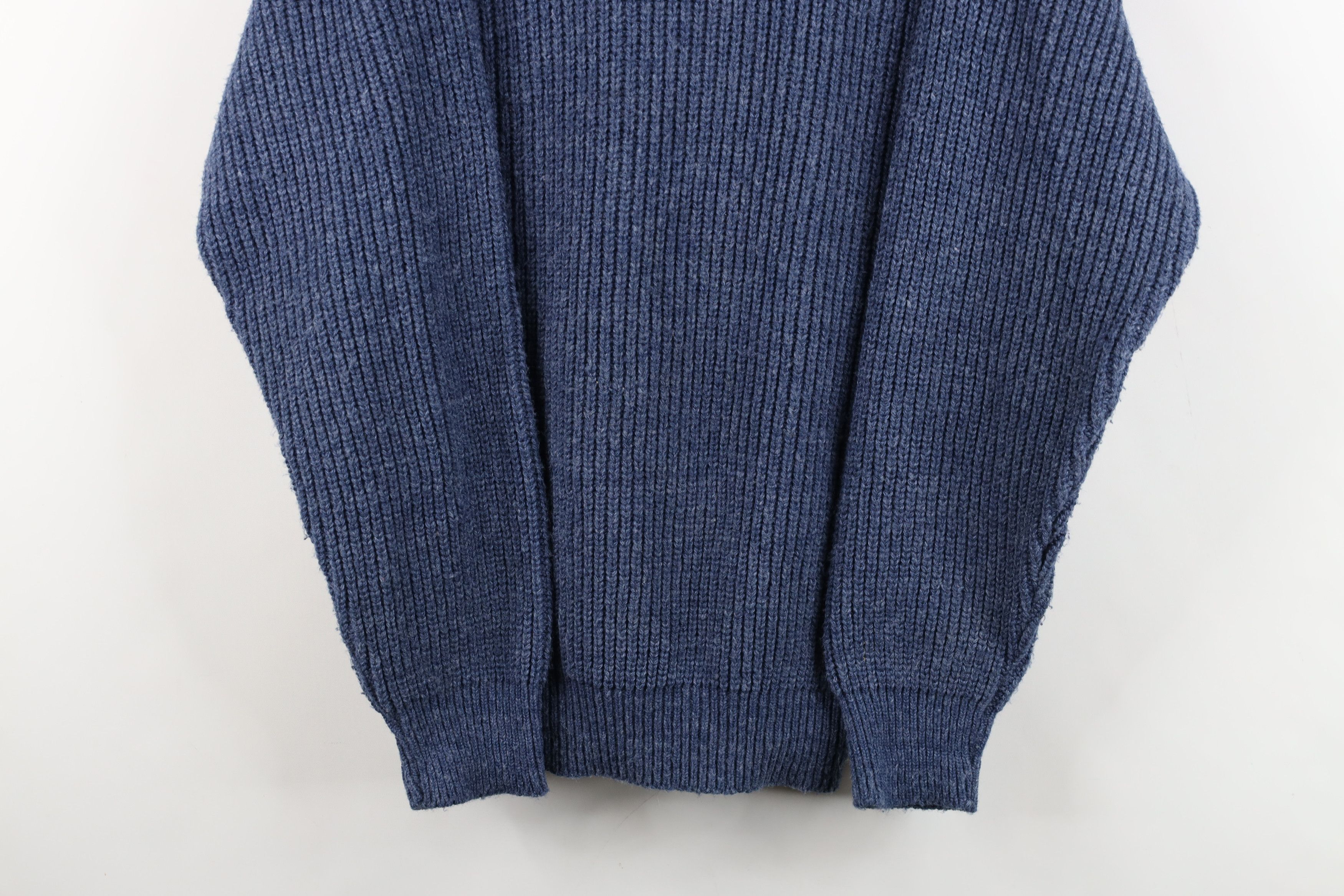 Vintage Vintage 90s Streetwear Blank Chunky Ribbed Knit Sweater USA Size US S / EU 44-46 / 1 - 3 Thumbnail