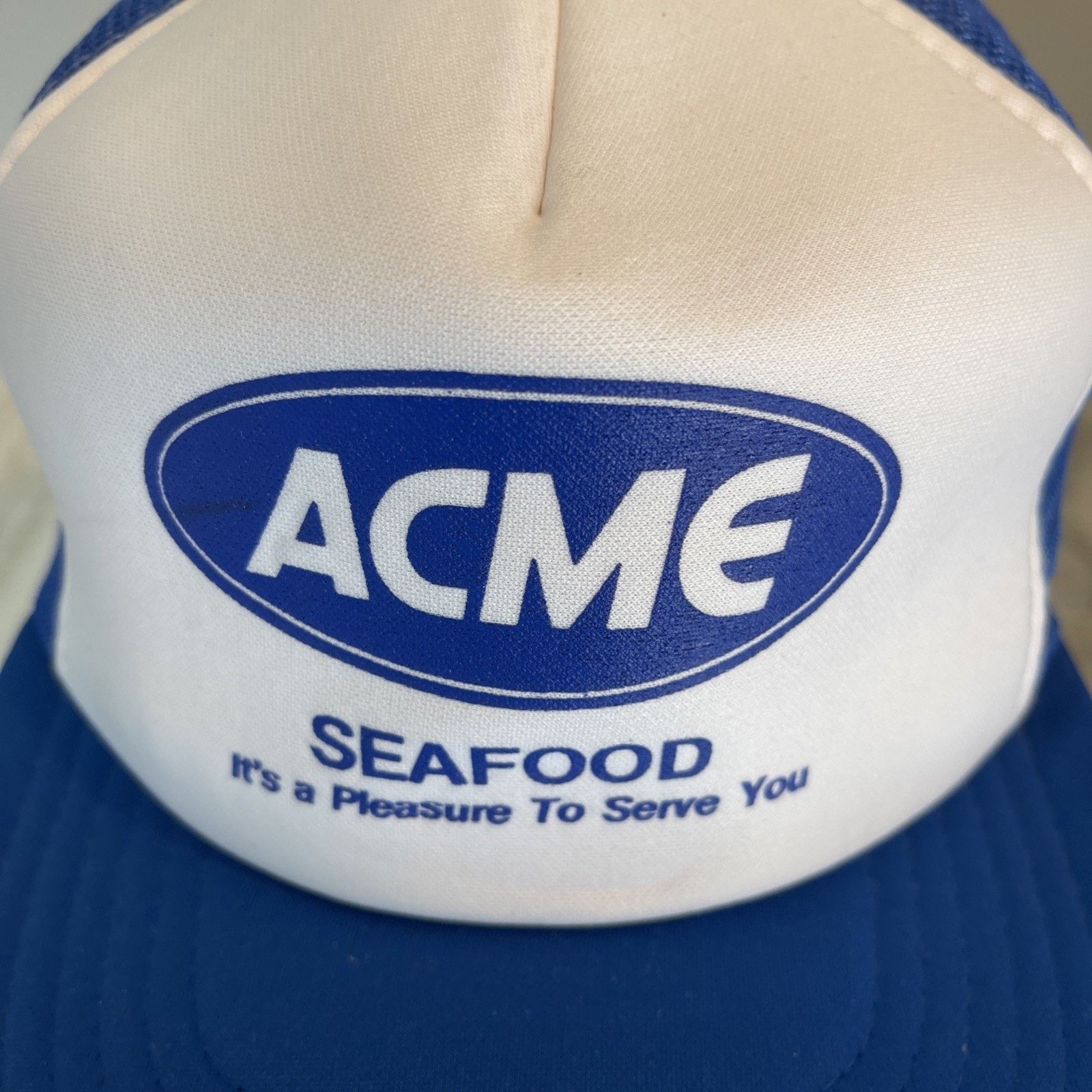 Vintage Vtg 1980’s Trucker Hat Snapback Cap ACME Food Service EUC 4 Size ONE SIZE - 2 Thumbnail