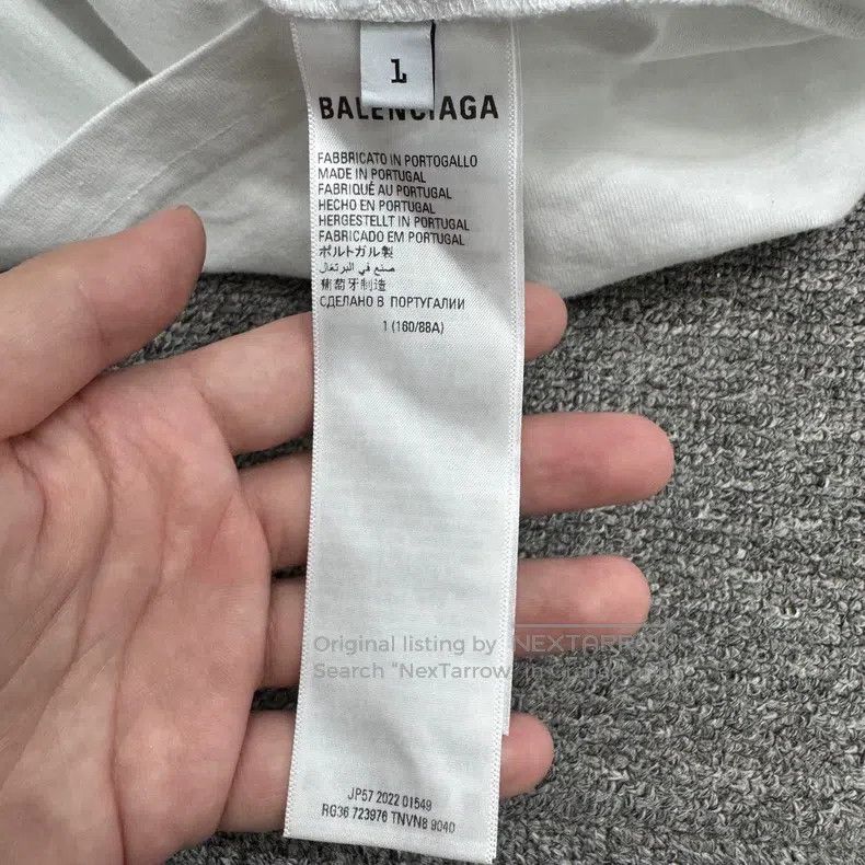 Balenciaga Balenciaga Embroidered Letter Short Sleeve Size US S / EU 44-46 / 1 - 4 Thumbnail