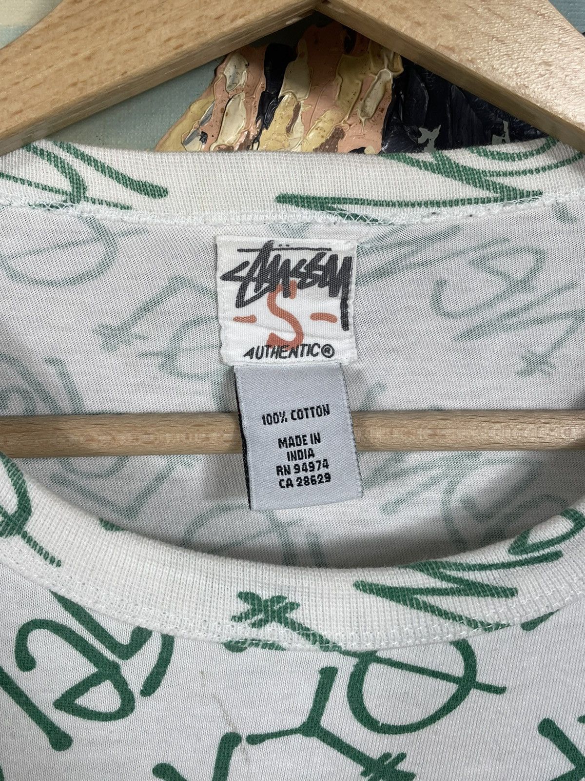 Stussy × Vintage Stussy Vintage Y2k T-shirt Tee Monogram Skate Avant Garde Size US M / EU 48-50 / 2 - 5 Thumbnail