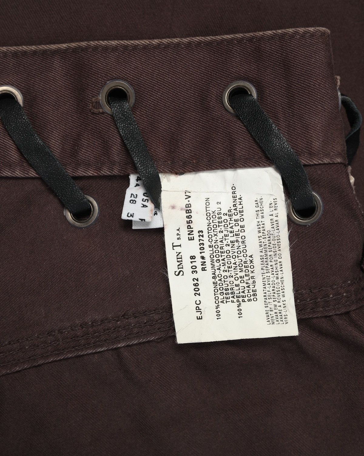 Emporio Armani Emporio Armani Lace-Up Waist Leather Trim Flare Pants Size US 28 / EU 44 - 6 Thumbnail