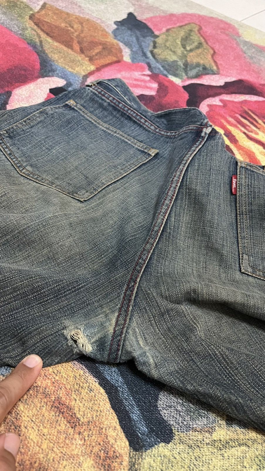 Swagger Vintage Distressed Swagger Jeans size 35 x 43 Size US 35 - 4 Thumbnail