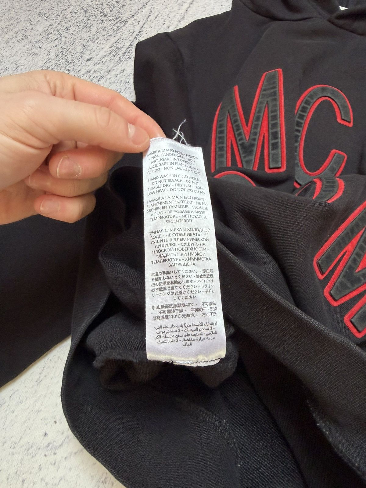 Alexander McQueen Alexander McQueen McQ Big Logo Black Distressed Hoodie Black Size US M / EU 48-50 / 2 - 9 Thumbnail