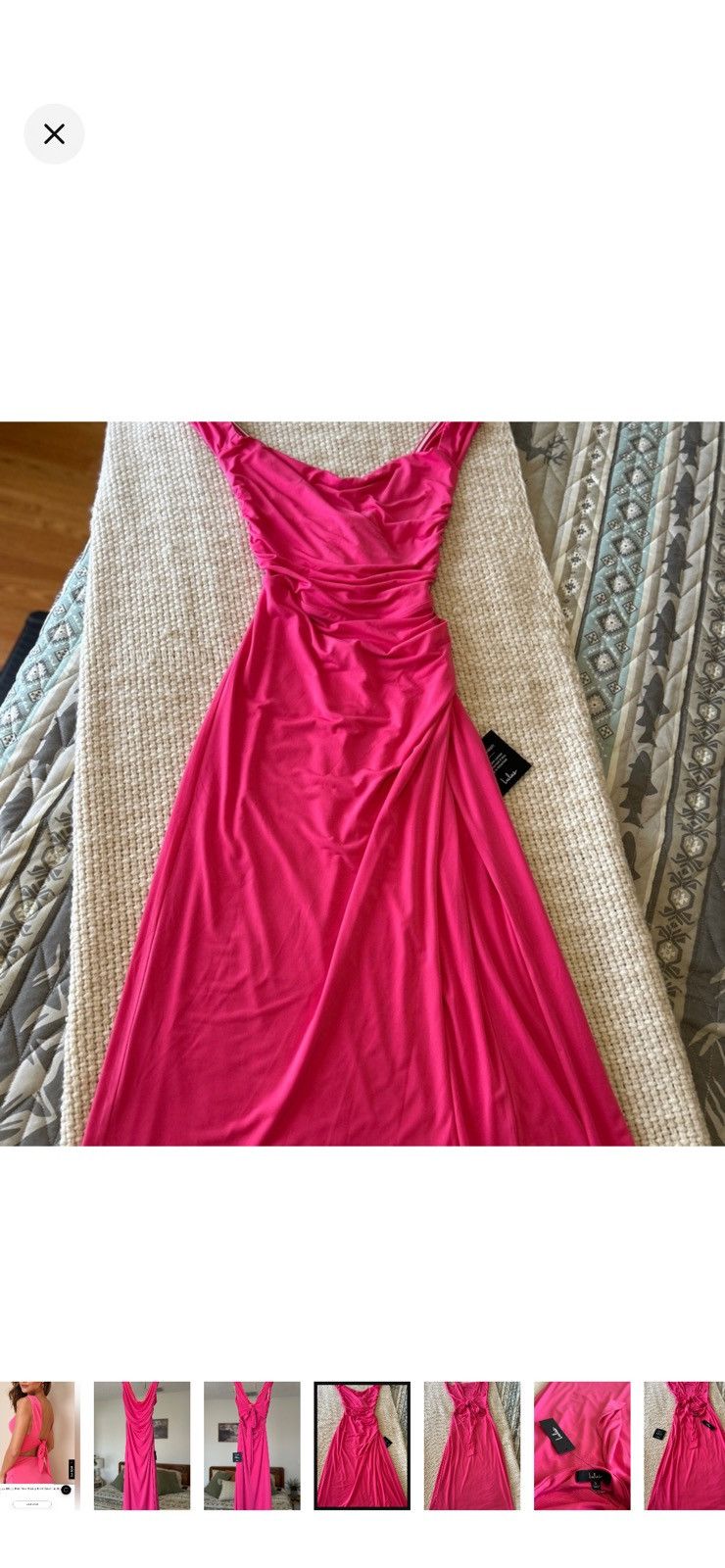 Lulus (NWT) Lulu’s Pink Draped Sleeveless Cocktail Dress Size S / US 4 / IT 40 - 5 Thumbnail