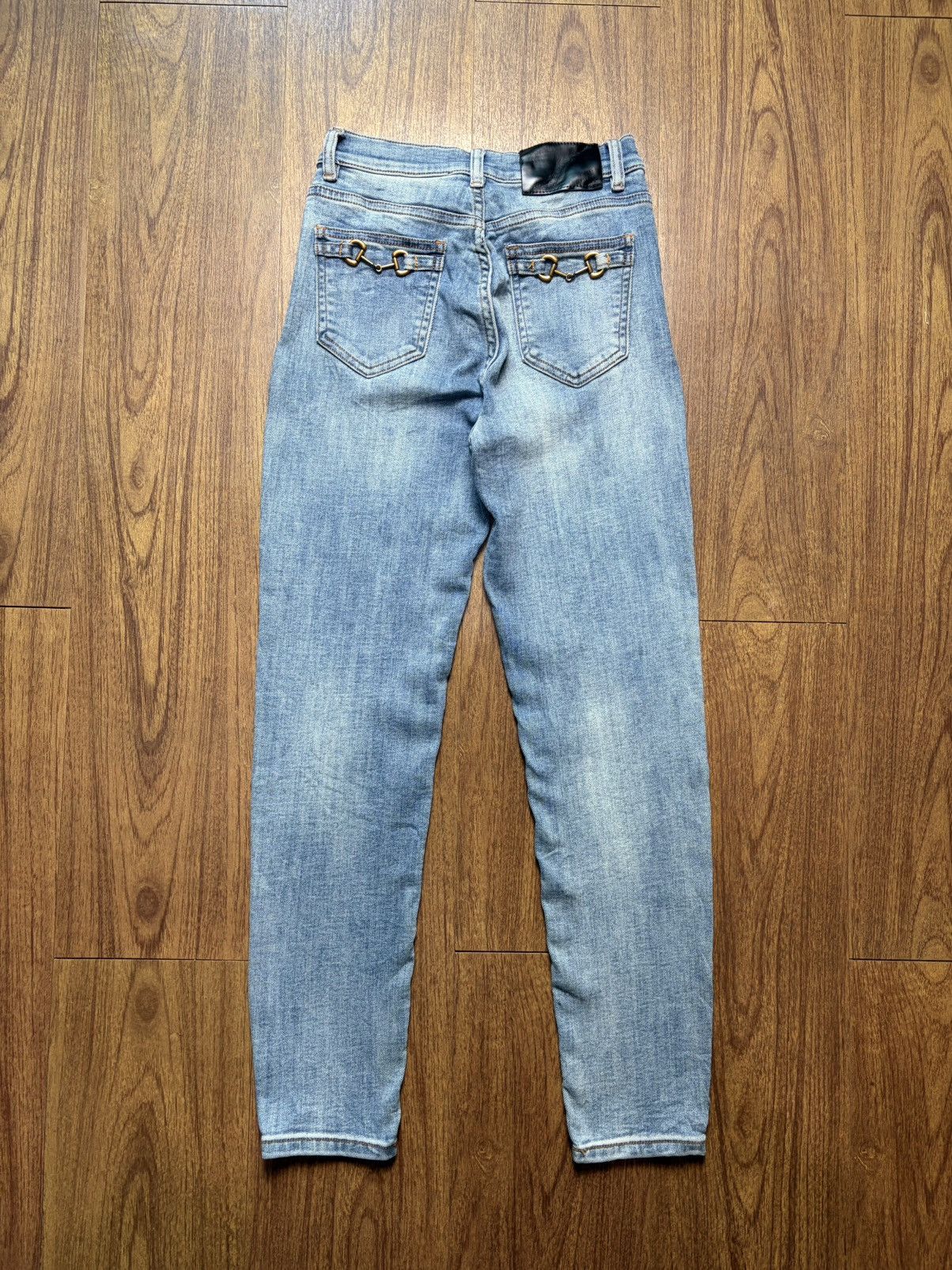 Gucci Gucci Blue Denim Horsebit Back Pocket Jeans Size 27" / US 4 / IT 40 - 1 Thumbnail