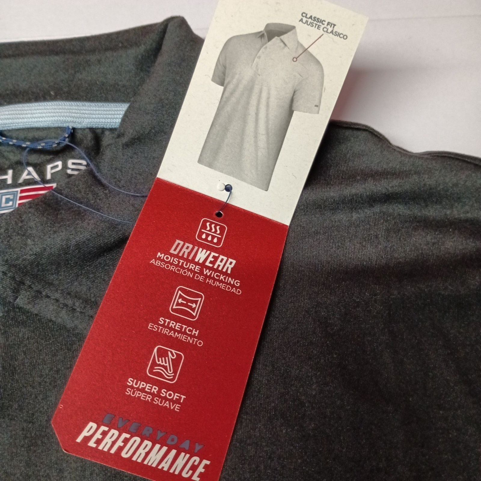 Chaps Chaps Performance Polo Shirt Men's L Black Stretch DriWear Size US L / EU 52-54 / 3 - 4 Thumbnail