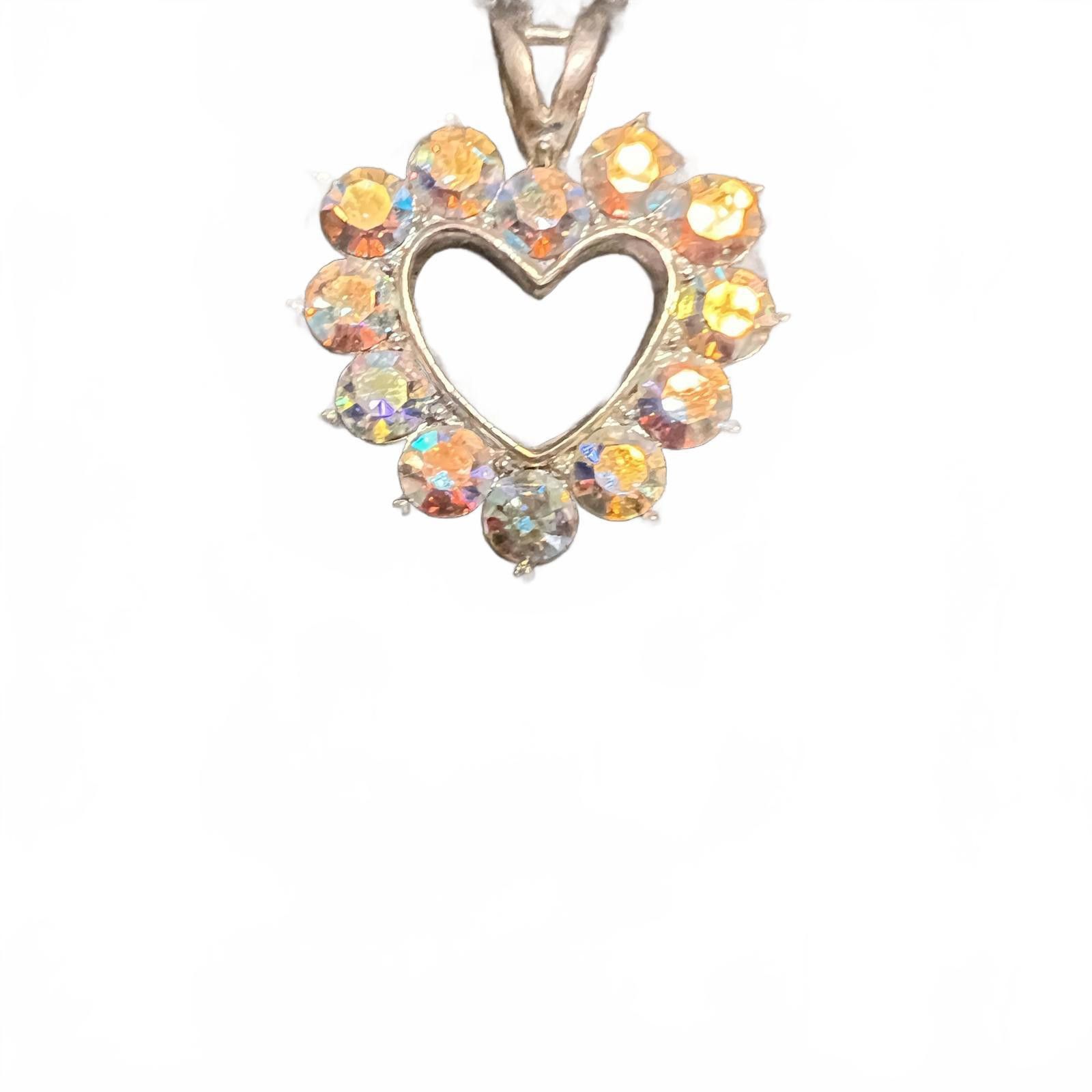 Unknown London Heart-Shaped Rhinestone Pendant Size ONE SIZE - 1 Preview