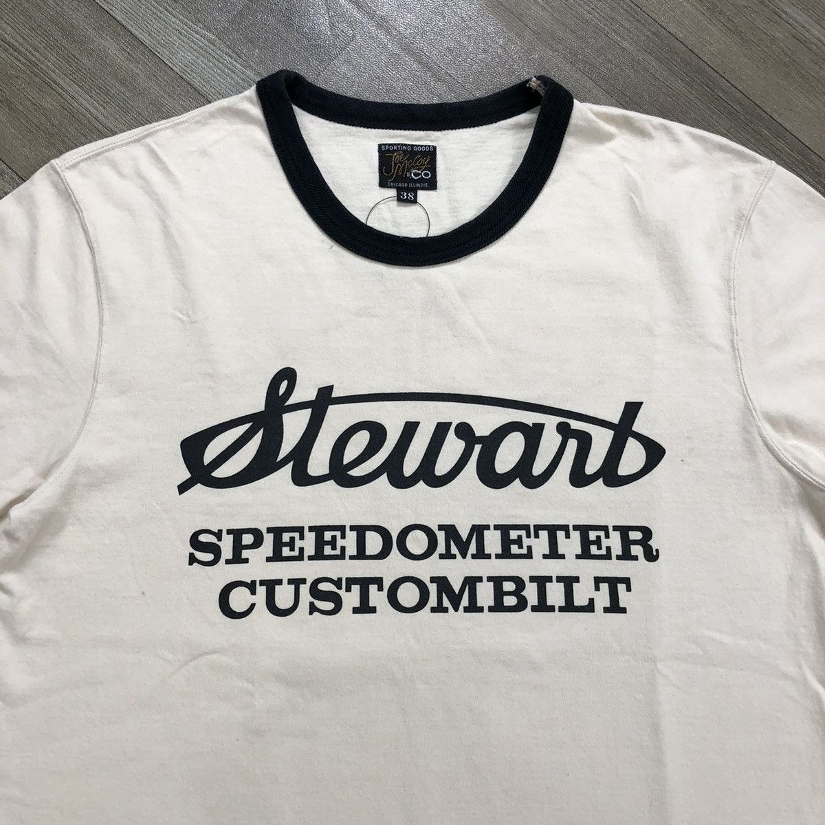 The Real McCoy's × Vintage Vintage The Real Mccoy's Stewart Spedometer Ringer Tee Size US M / EU 48-50 / 2 - 2 Thumbnail
