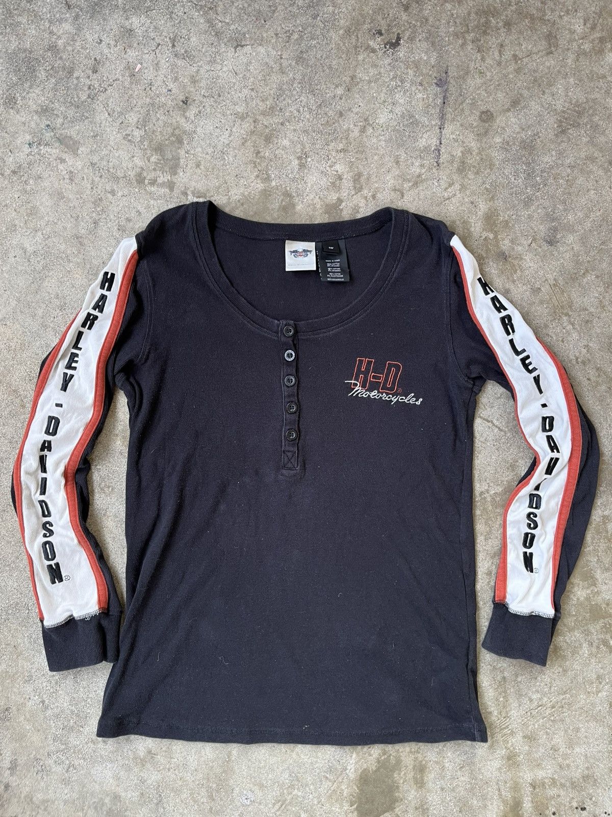 Harley Davidson Y2K Harley Davidson Embroidered Longsleeve Size M / US 6-8 / IT 42-44 - 1 Thumbnail