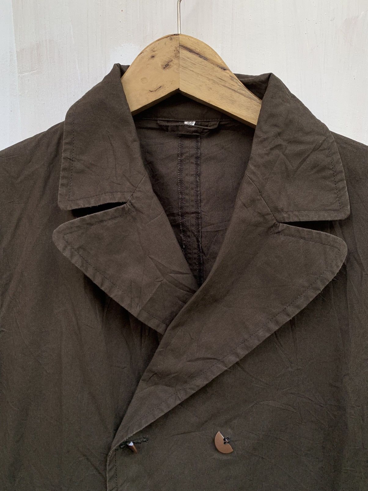 Emporio Armani × Giorgio Armani × Vintage Vintage 80’s Emporio Armani Italy cotton blazers sports Size 42R - 3 Thumbnail