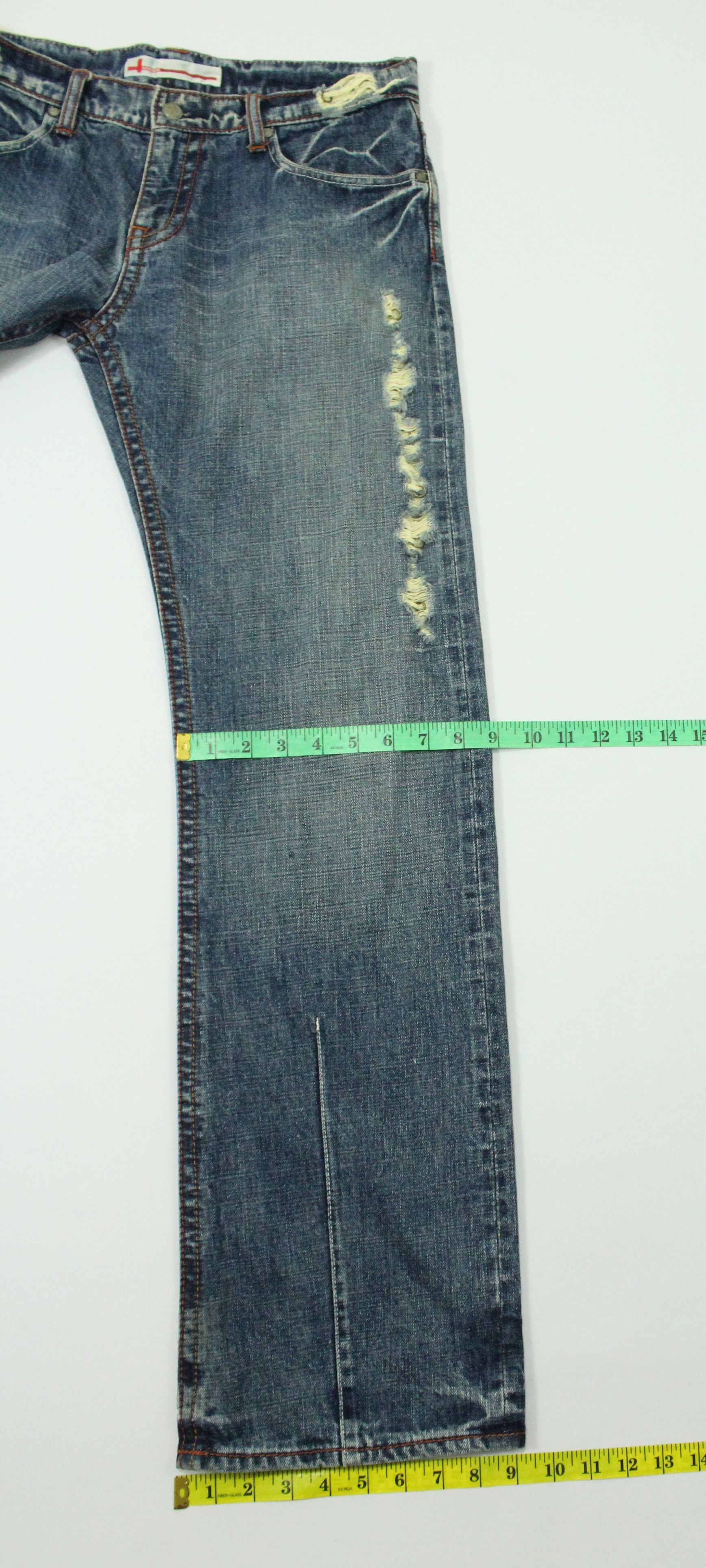 Japanese Brand Selvedge Distressed Style GENOESE Denim Size US 32 / EU 48 - 21 Thumbnail