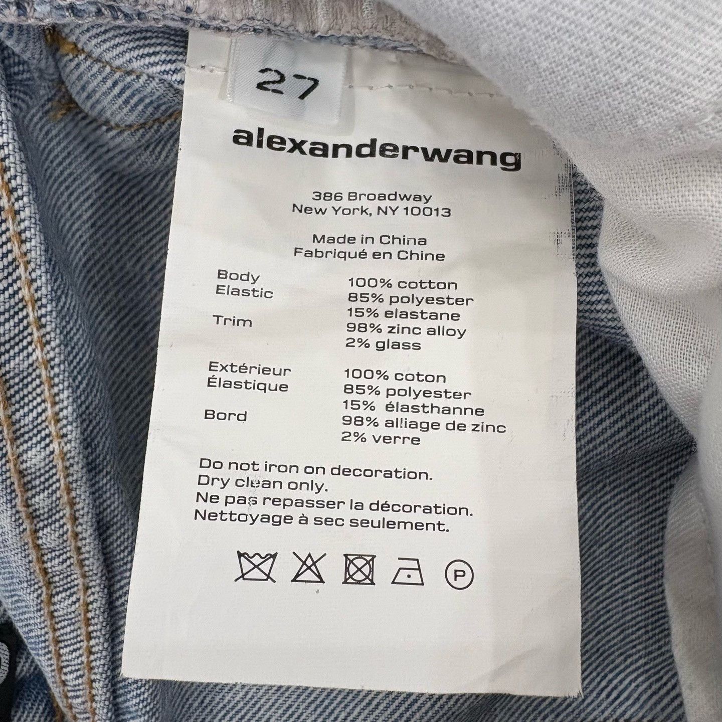 Alexander Wang Alexander Wang Water-drop letter logo decorated low-waist Size 27" / US 4 / IT 40 - 4 Thumbnail