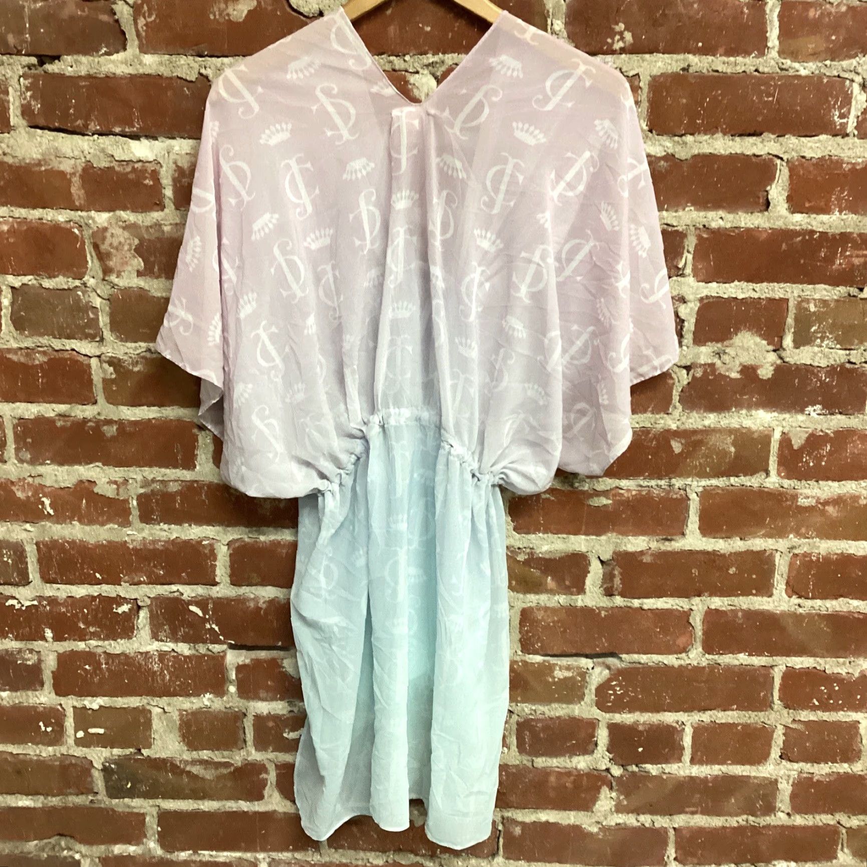 Juicy Couture Juicy Couture Womens One Size Pink Pajama Poncho Cover Kimono T-Shirt Polyester Jersey Size ONE SIZE - 3 Thumbnail
