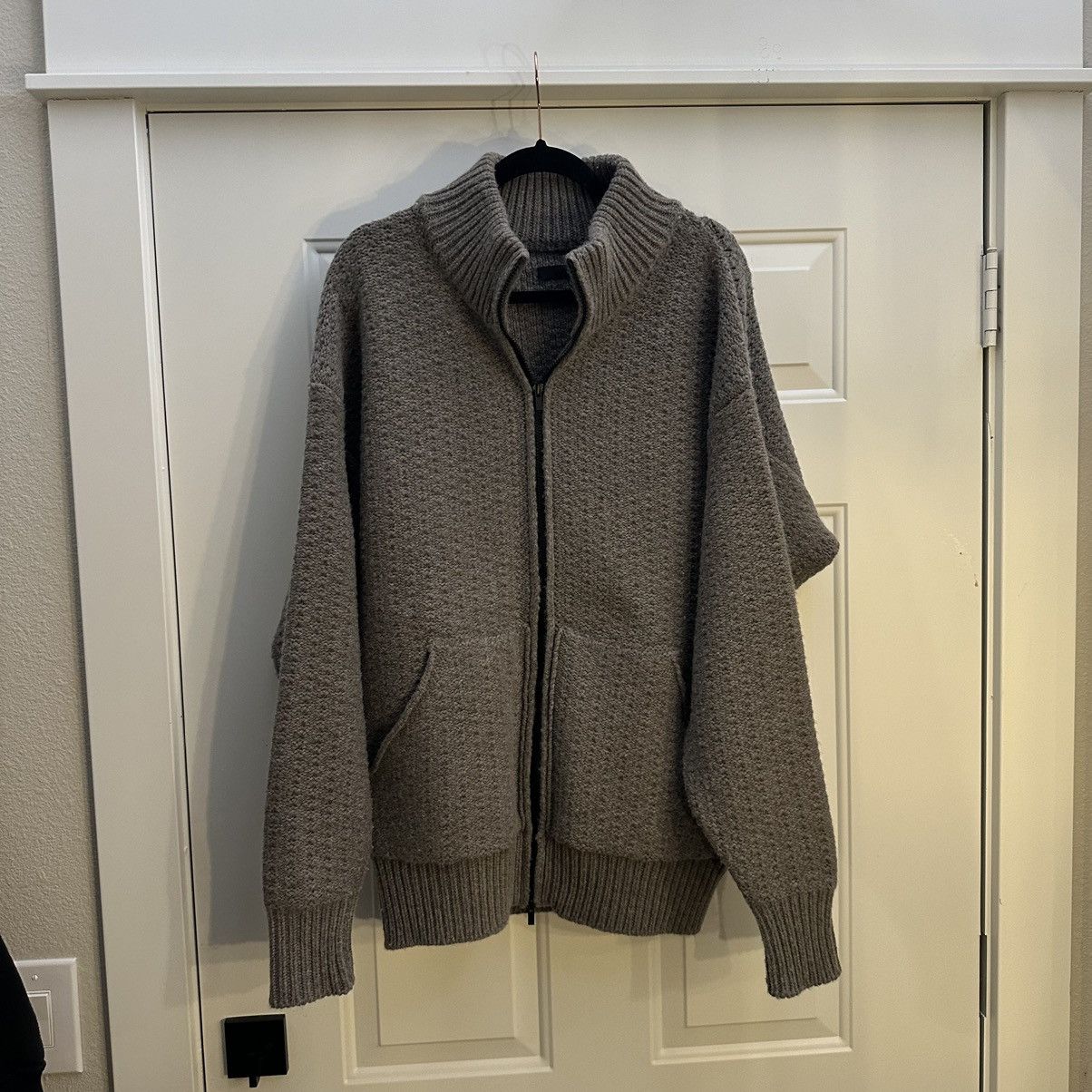 image of Fear Of God Full Zip Cardigan in Grey, Men's (Size Large)