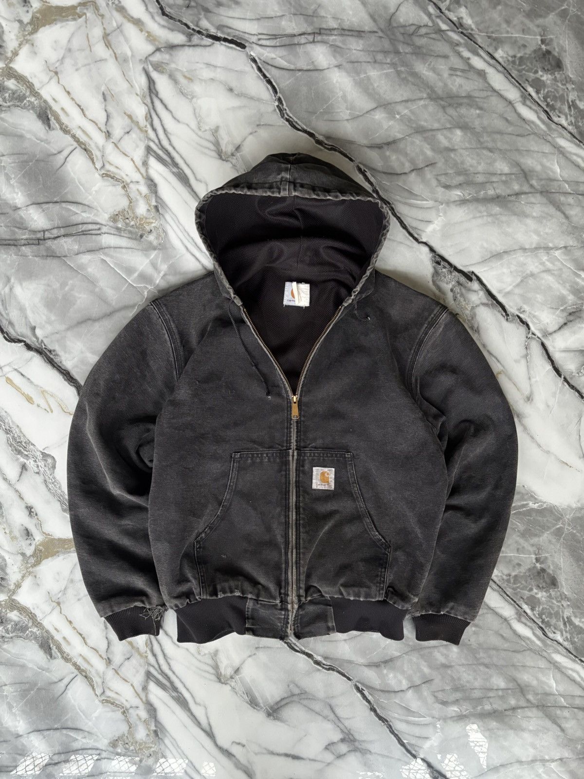 ジャケット・アウター Carhartt 90s Faded Black Active Jacket VINTAGE Y2K CARHARTT ACTIVE DETROIT JACKET FADED BAGGY