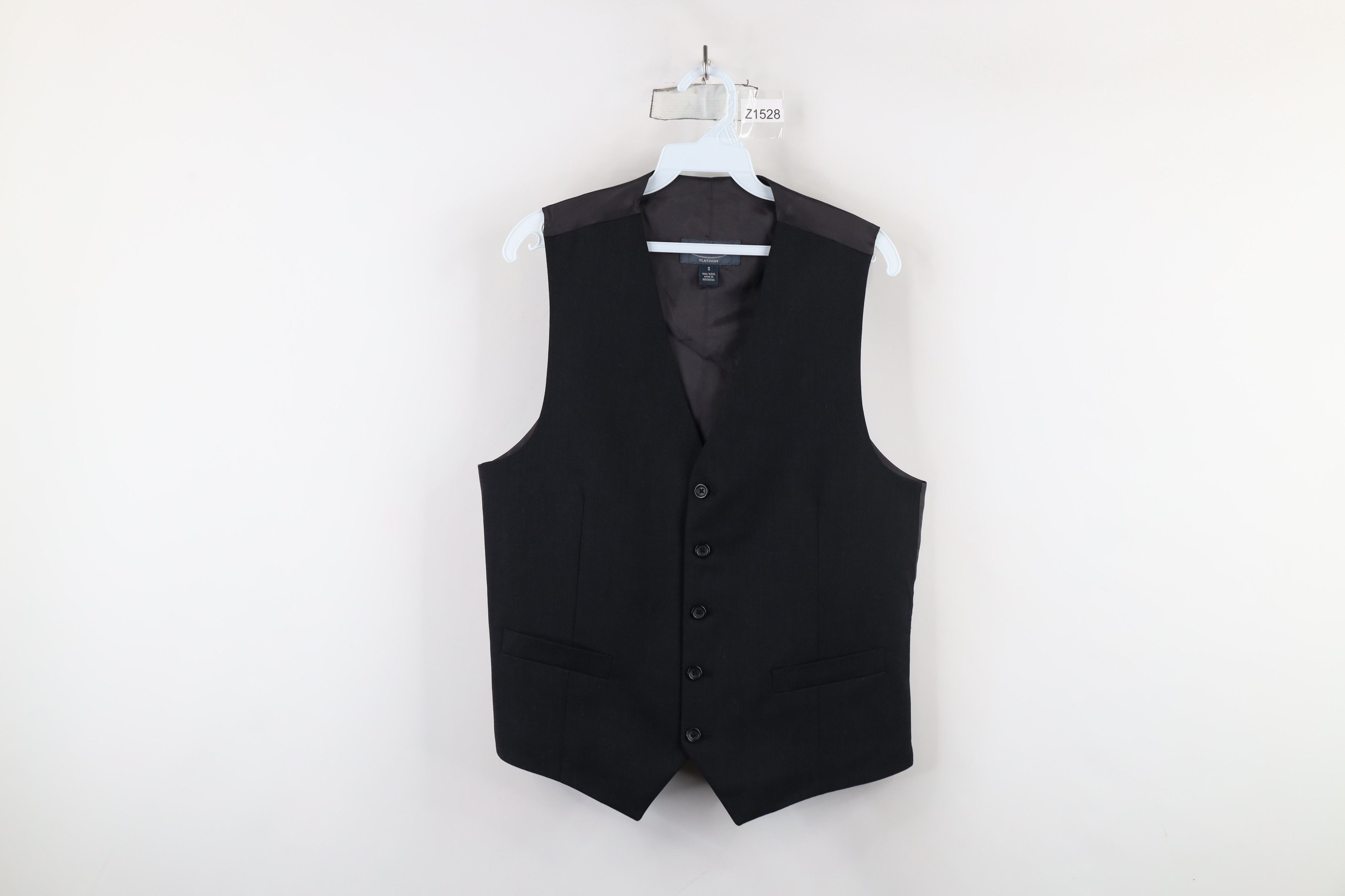 Vintage Vintage 90s Streetwear Buckle Back Suit Vest Jacket Black Size US S / EU 44-46 / 1 - 1 Thumbnail