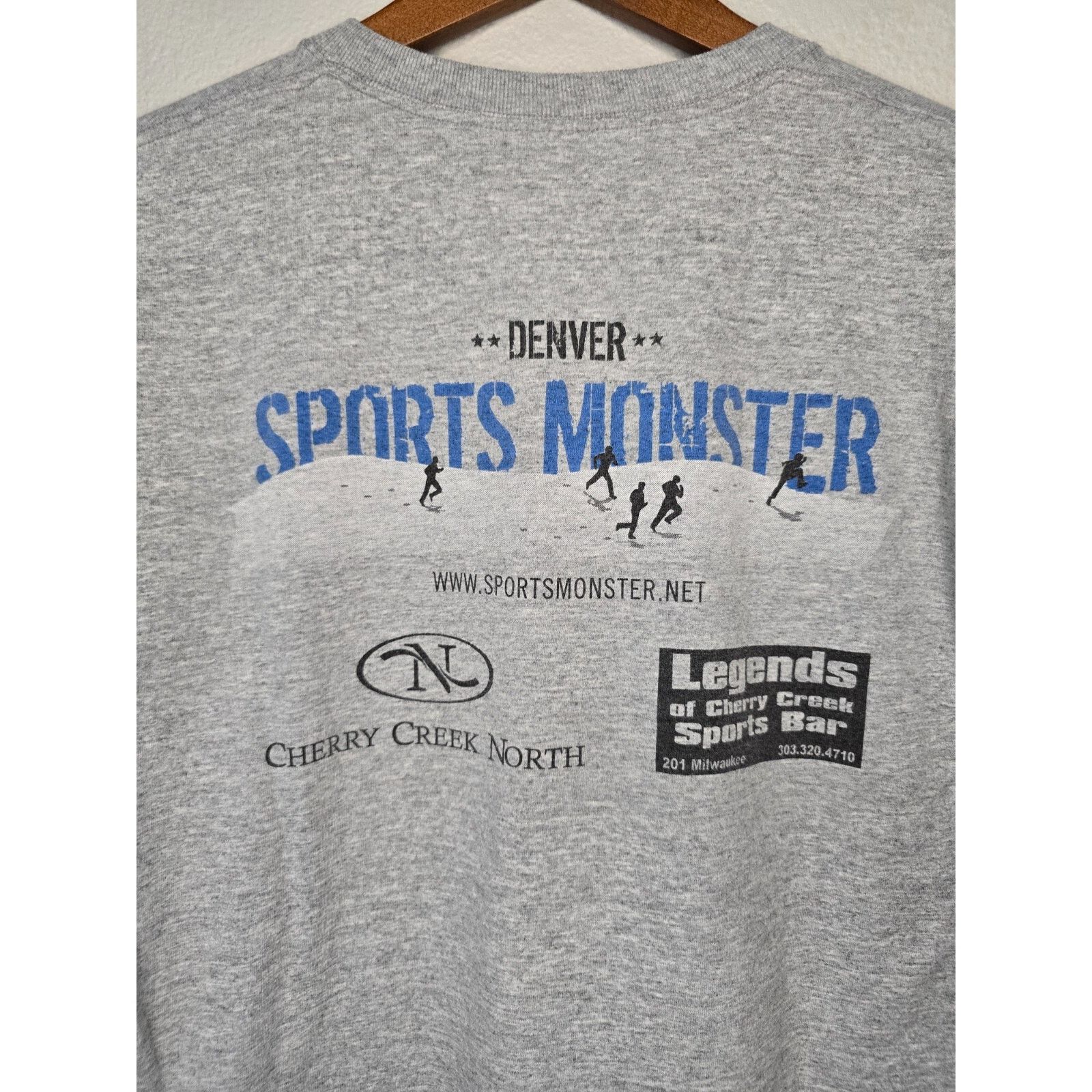 Fruit Of The Loom Vintage Sports Monster Shirt Gray Denver Sports Tee 2004 L Size US L / EU 52-54 / 3 - 9 Thumbnail