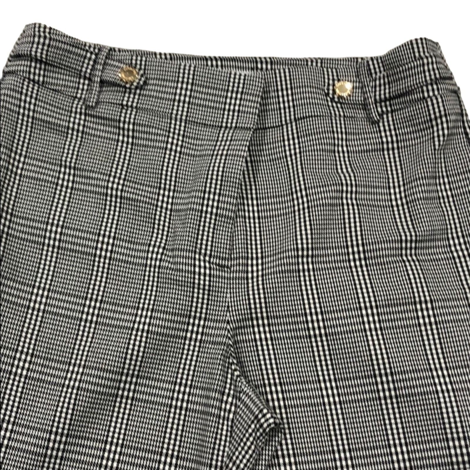 Calvin Klein Plaid Trousers Pants NWT Career Academia Preppy Office Chic Size 30" / US 8 / IT 44 - 3 Thumbnail