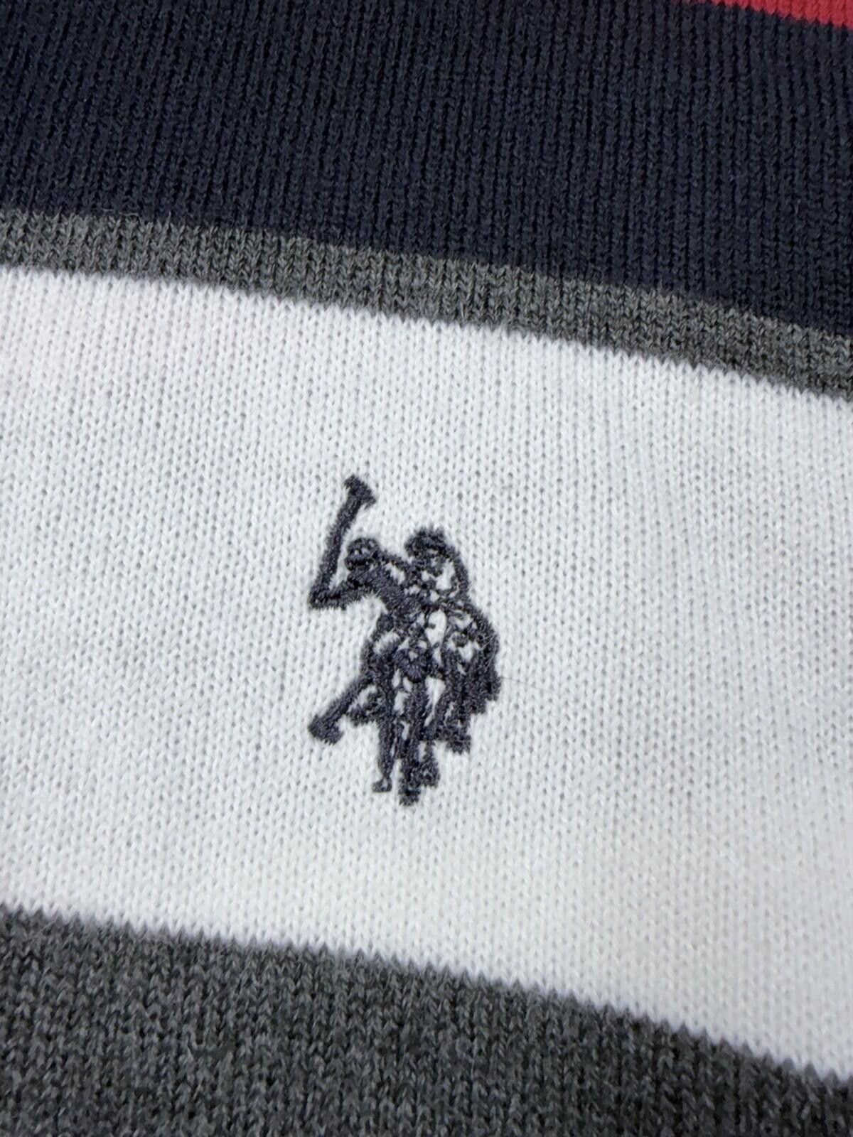 U.S. Polo Assn. U.S. Polo Assn. Stripe Quarter Zip Sweater Navy Size M Size US M / EU 48-50 / 2 - 3 Thumbnail