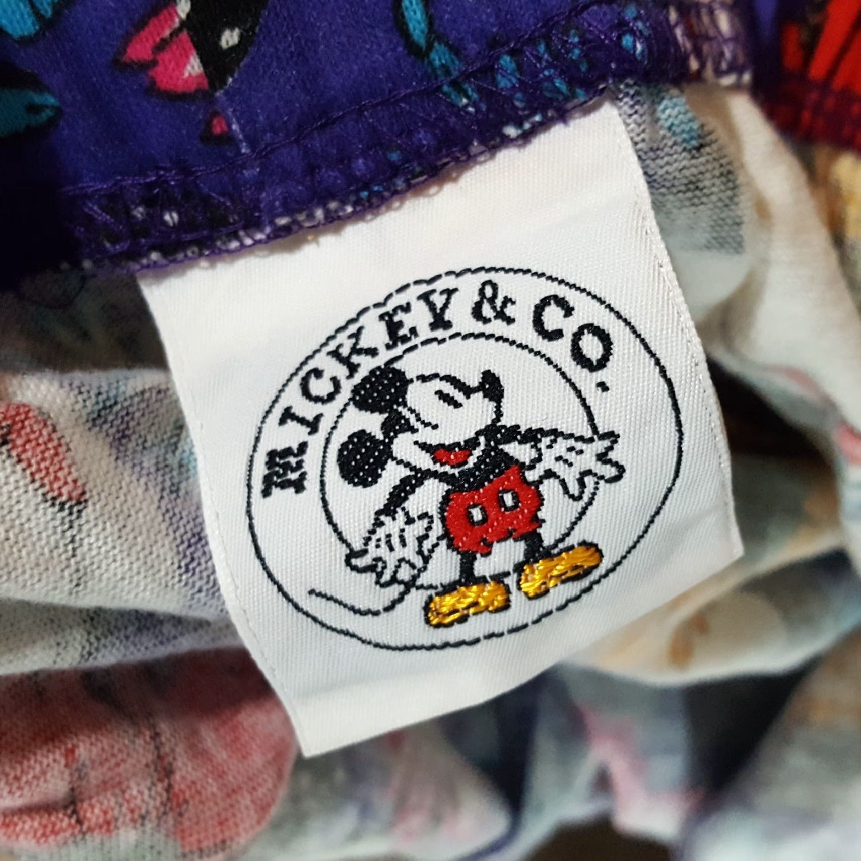 Mickey & Co. VINTAGE 90s Mickey Mouse Flower Print AOP Women's Size 34" Waist Leggings Pants Size 24" / US 00 / IT 34 - 6 Thumbnail