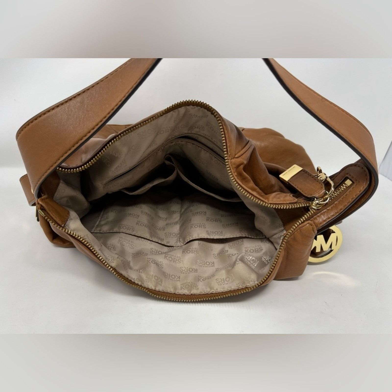 Michael Kors MICHAEL KORS-Leather Brown Beverly Handbag Size ONE SIZE - 2 Thumbnail