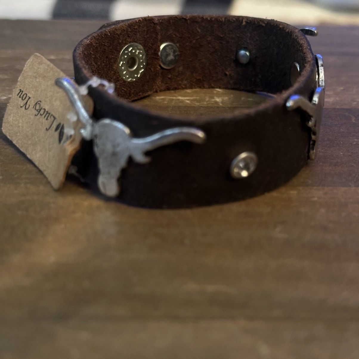 Other Lucky You steer head leather cowboy bracelet Size ONE SIZE - 6 Thumbnail