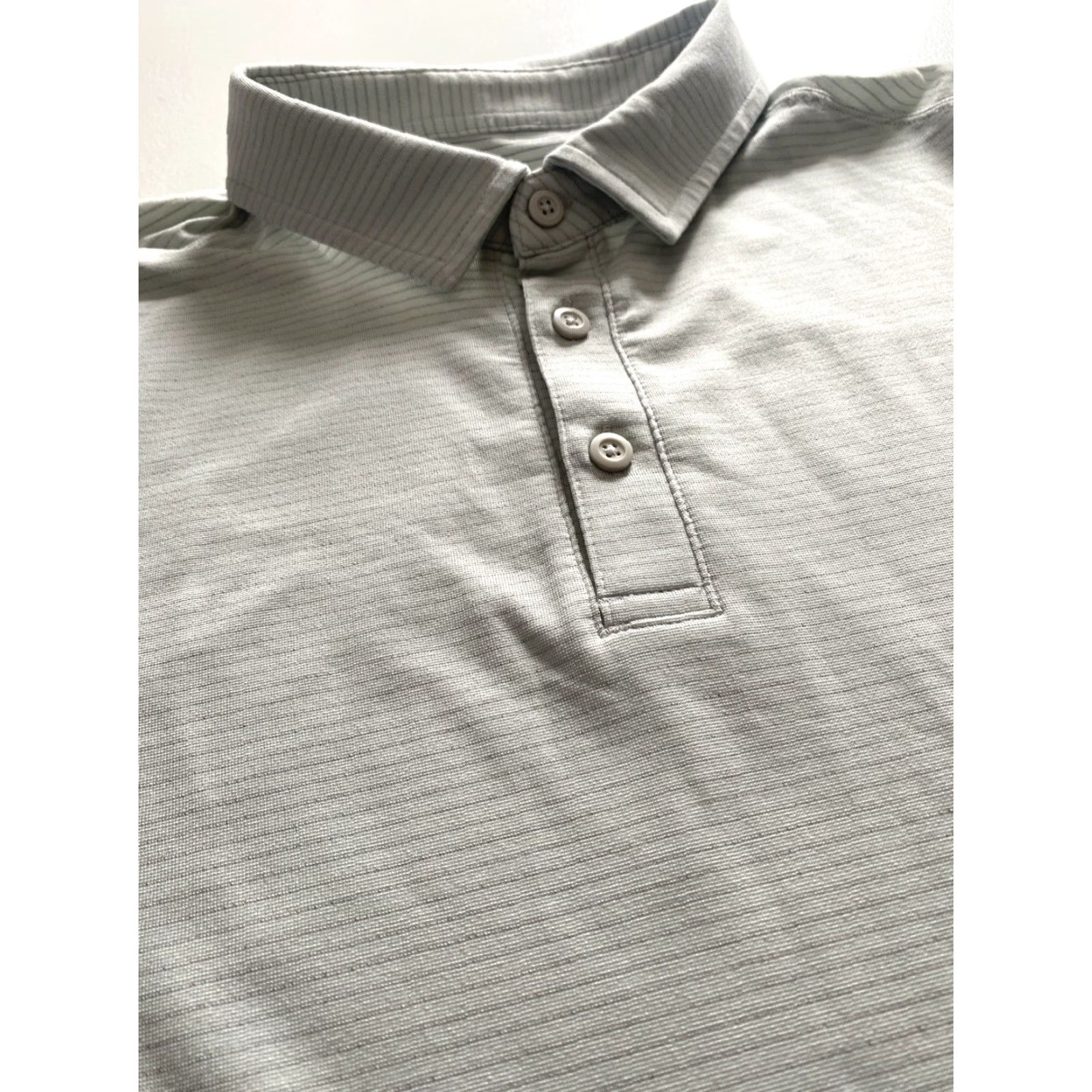 Lululemon Lululemon Men’s Long Sleeve Polo Shirt Striped Sz M Light Green logo Regular Fit Shirt Adults Mens Size US M / EU 48-50 / 2 - 5 Thumbnail