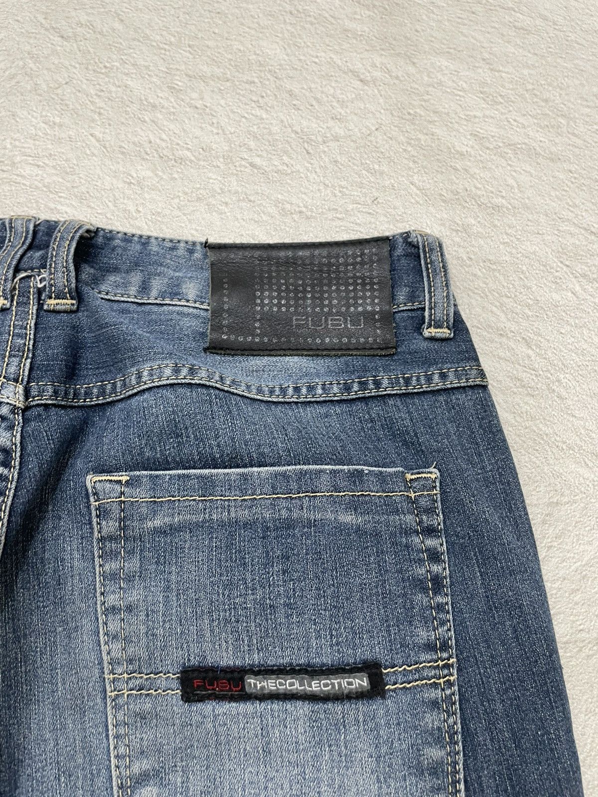 Japanese Brand 00s Fubu Embroidered Denim Japan Stonewash Y2K Size US 31 - 11 Thumbnail