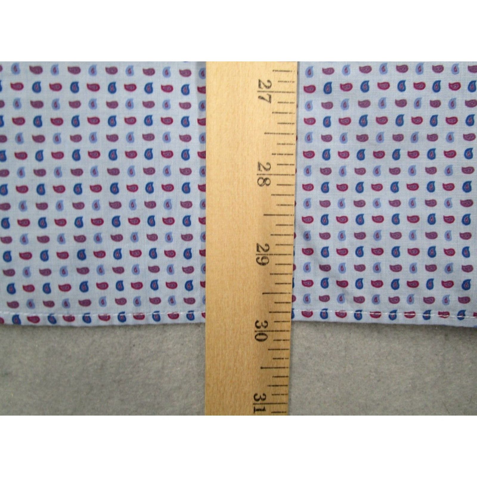 David Donahue DAVID DONAHUE Dress Shirt Mens 18 XL Blue Paisley Button Up Workwear Modern Classic Size 46R - 7 Thumbnail