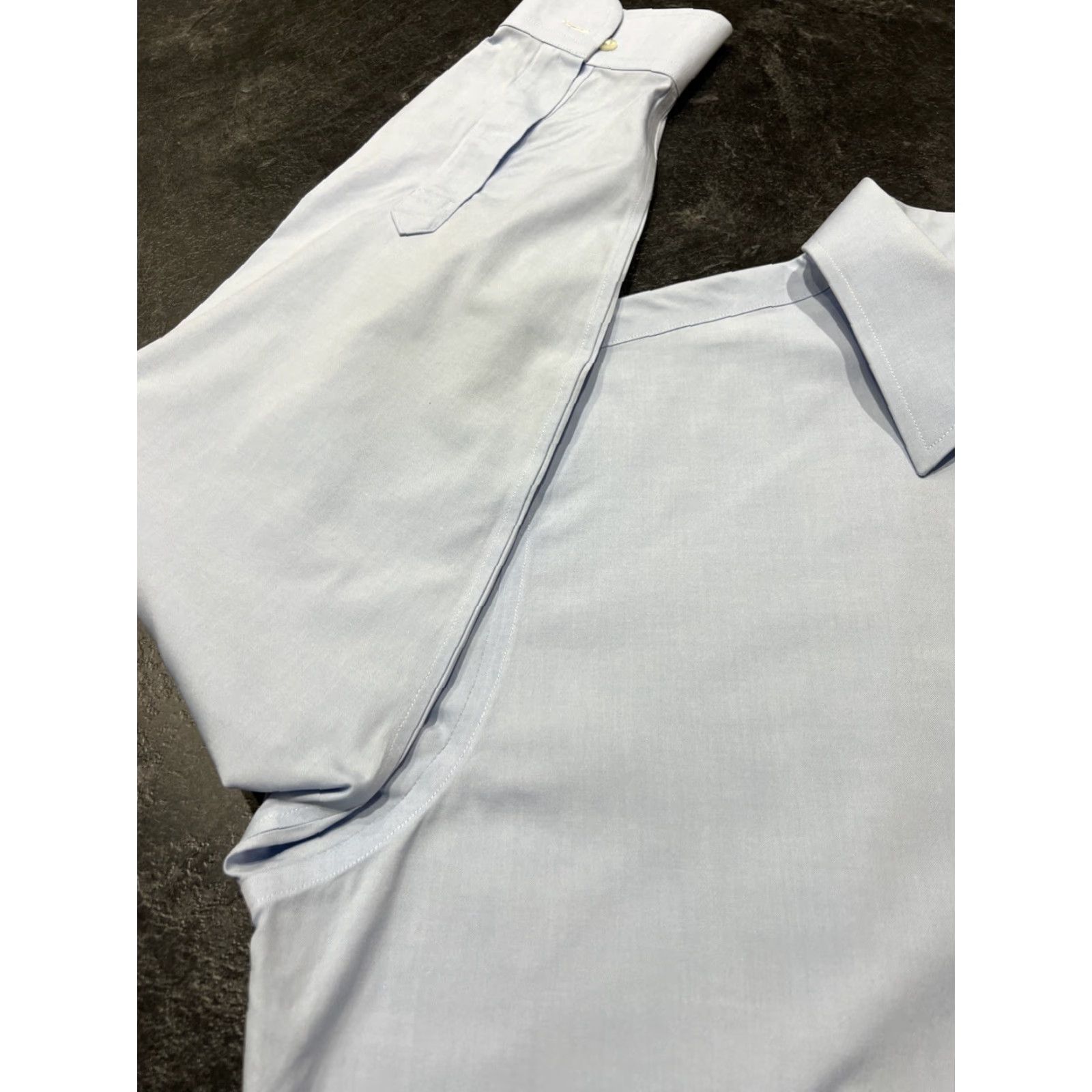 Brooks Brothers Dress Shirt Regent Fit 16.5 34 Blue Non-Iron Cotton Shirt  Mens Regular Collar Spread Long Sleeve