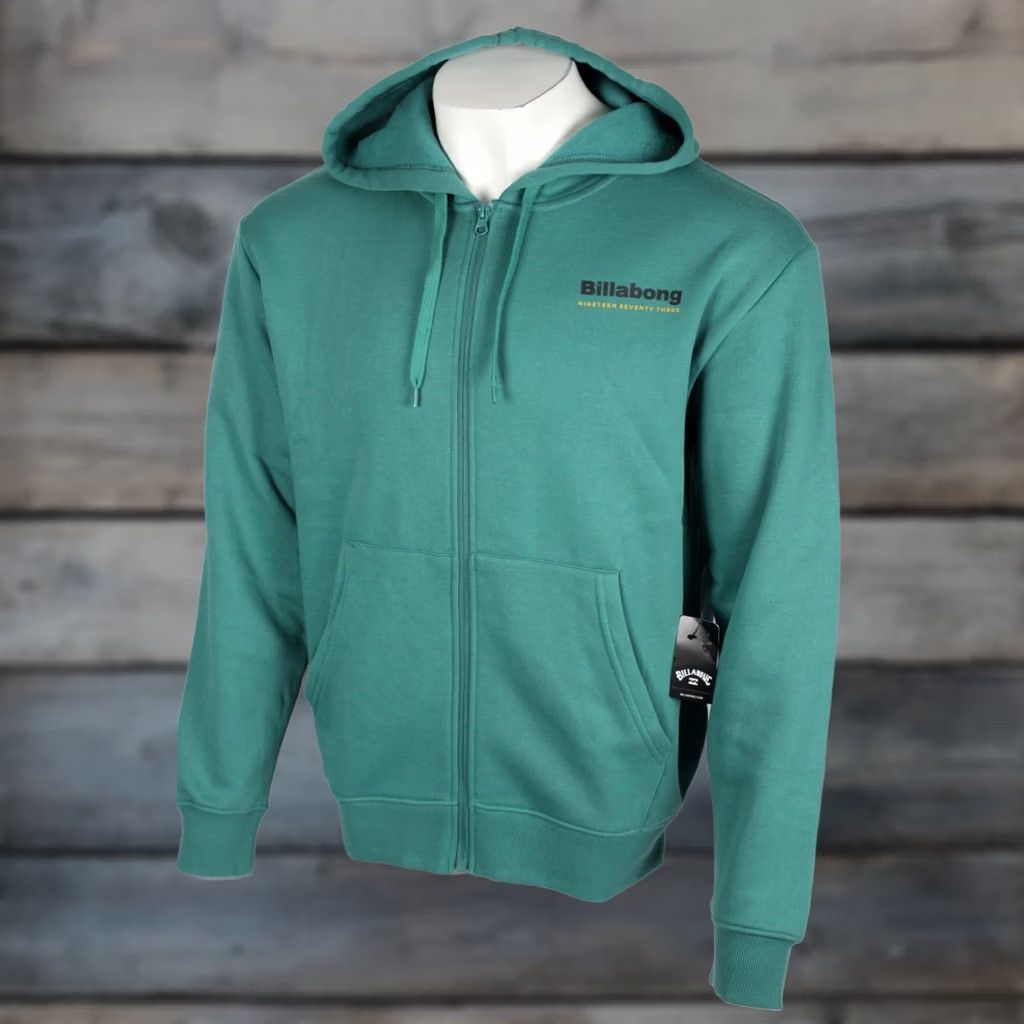 Billabong VINTAGE Billabong Men's Out Of Water Full Zip Hoodie Fleece Sweatshirt M Pacific Green Size US M / EU 48-50 / 2 - 1 Thumbnail