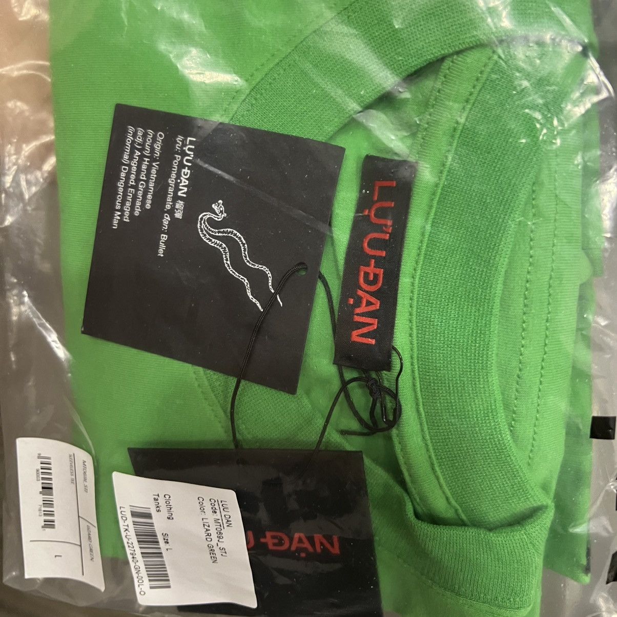 LUU DAN LỰU ĐẠN Lizard Green Sleeveless Top (Unisex) Size US M / EU 48-50 / 2 - 6 Thumbnail