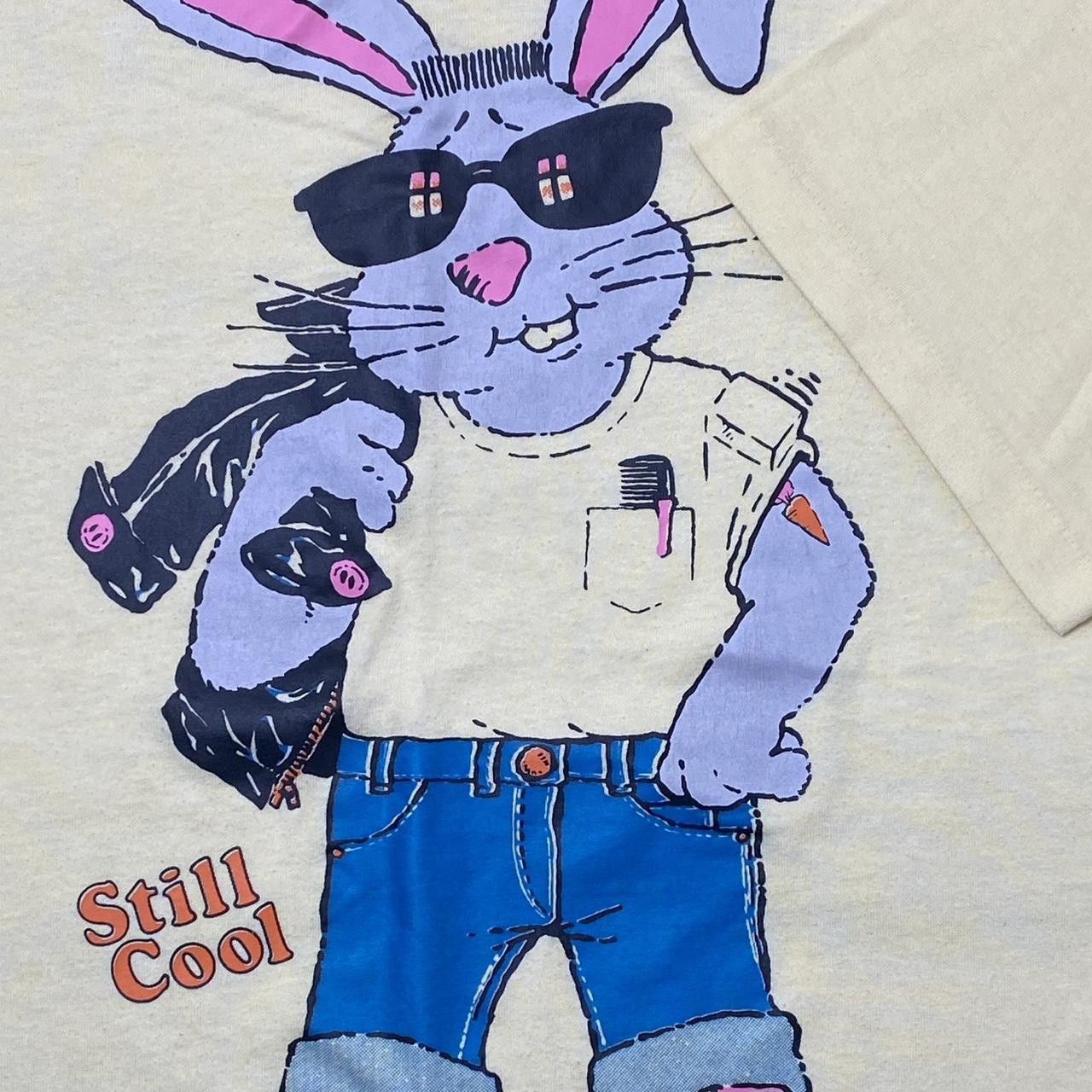 Jerzees True Vintage Cartoon Rabbit 1987 Yellow Nature Tee Size XL Size US XL / EU 56 / 4 - 3 Thumbnail