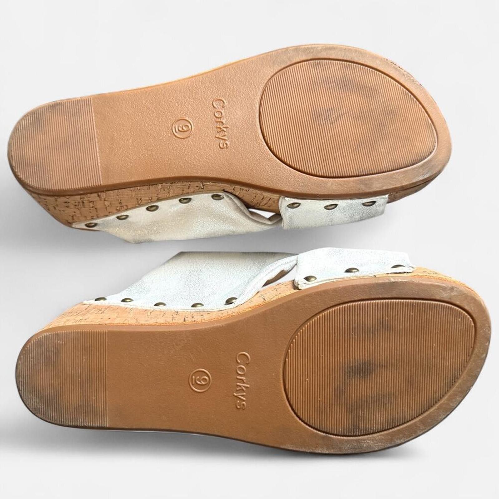 Other Corkys knotted cork-wedge slide sandals metallic silver – 9 Size US 9 / IT 39 - 4 Thumbnail