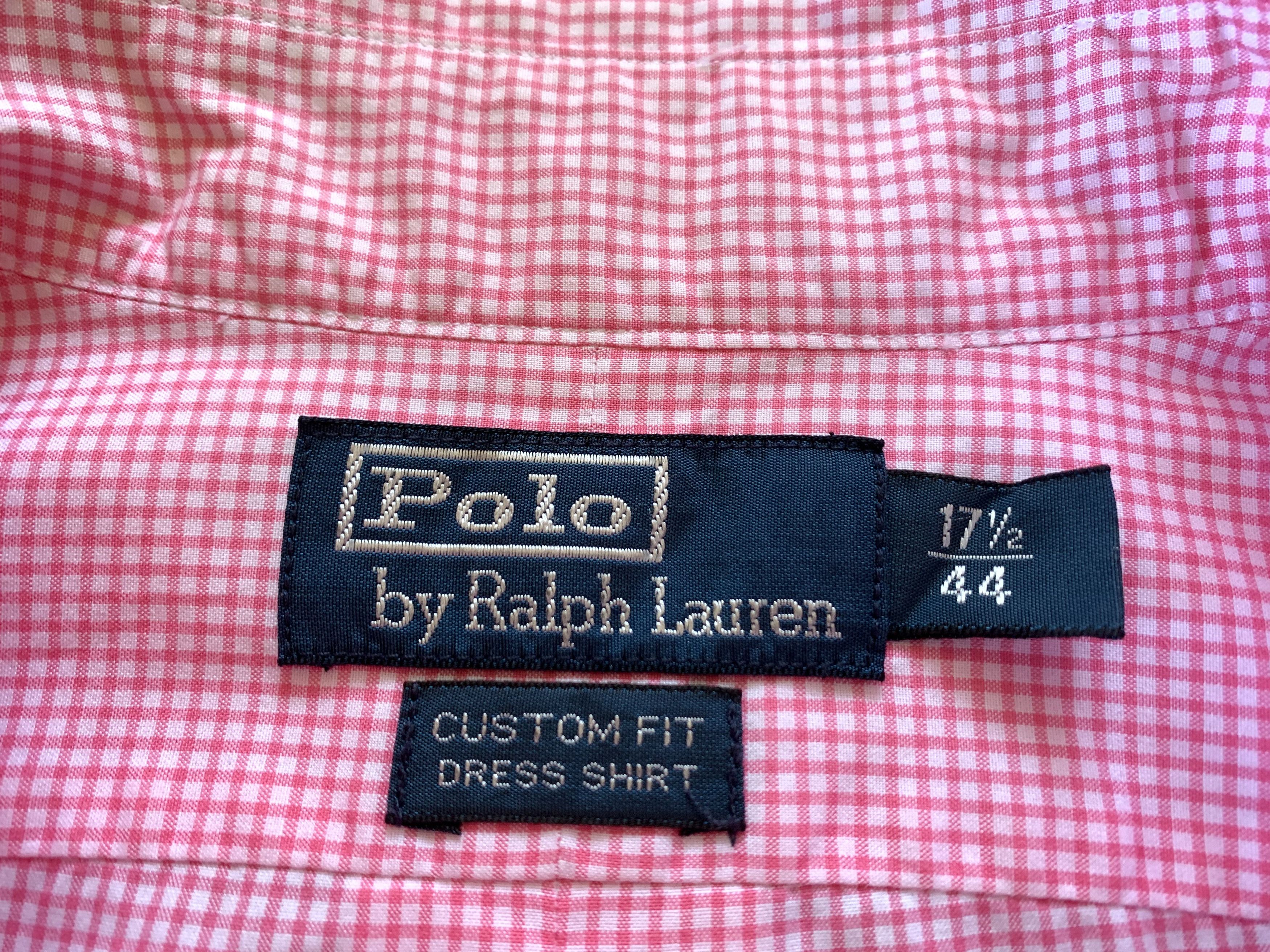 Polo Ralph Lauren × Ralph Lauren × Vintage Polo Ralph Lauren Pink Custom Fit Dress Short Sleeve Shirt Size US S / EU 44-46 / 1 - 6 Thumbnail