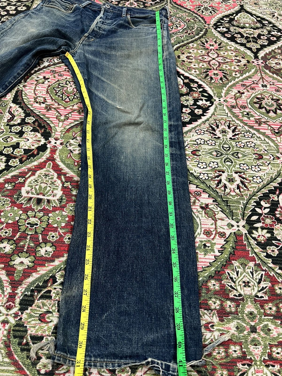 Levi's × Levi's Vintage Clothing VINTAGE LEVIS 702 BIG E SELVEDGE DISTRESSED JEANS Size US 32 / EU 48 - 19 Thumbnail