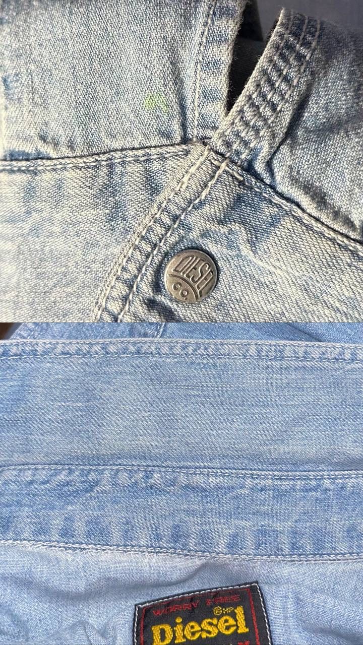 Designer DIESEL vintage jeans shirt buttons Denim made in Italy Size US M / EU 48-50 / 2 - 9 Thumbnail