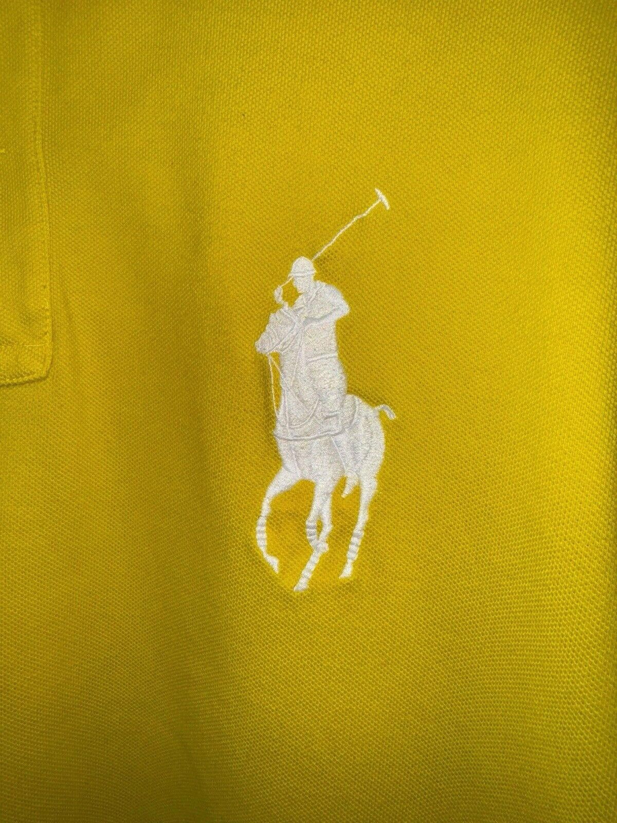 Polo Ralph Lauren Vintage Polo Ralph Lauren Dew Yellow Big Pony Polo Shirt XL Size US XL / EU 56 / 4 - 2 Thumbnail