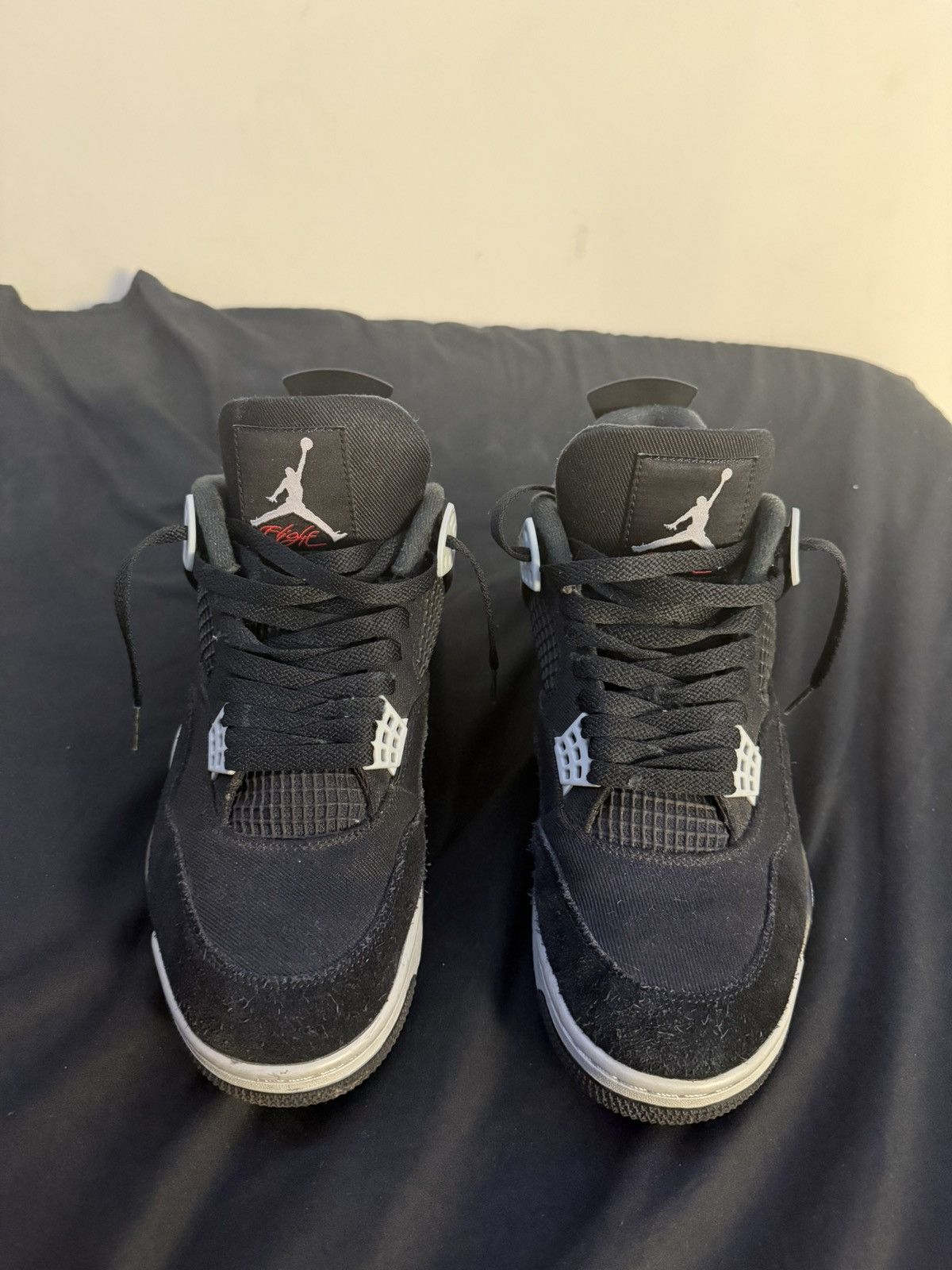 Jordan Brand Jordan 4 Black Canvas Size US 11.5 / EU 44-45 - 3 Thumbnail