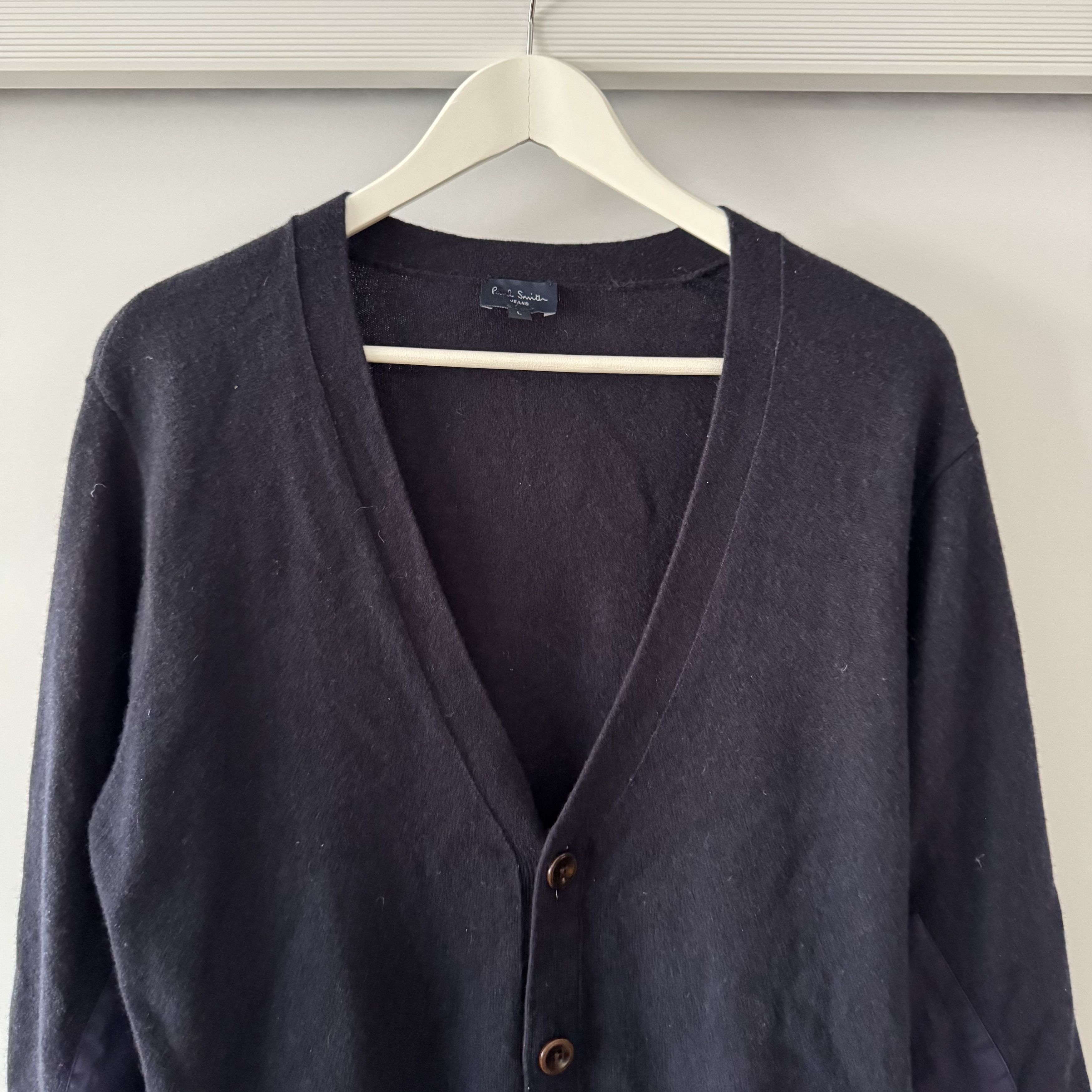 Paul Smith Men's Paul Smith Jeans Wool Button Cardigan Navy Blue Size L Size US L / EU 52-54 / 3 - 4 Thumbnail