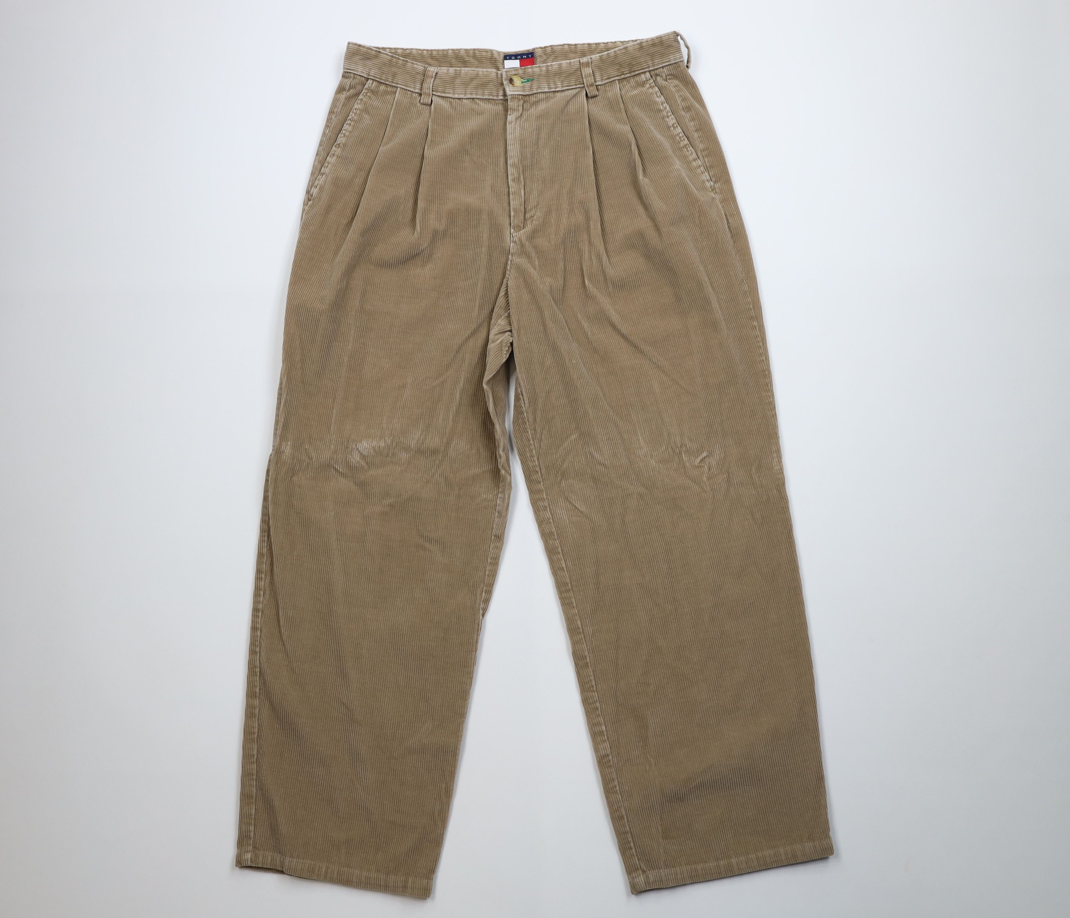 Tommy Hilfiger Vintage 90s Tommy Hilfiger Wide Leg Corduroy Chino Pants Size US 34 / EU 50 - 1 Thumbnail