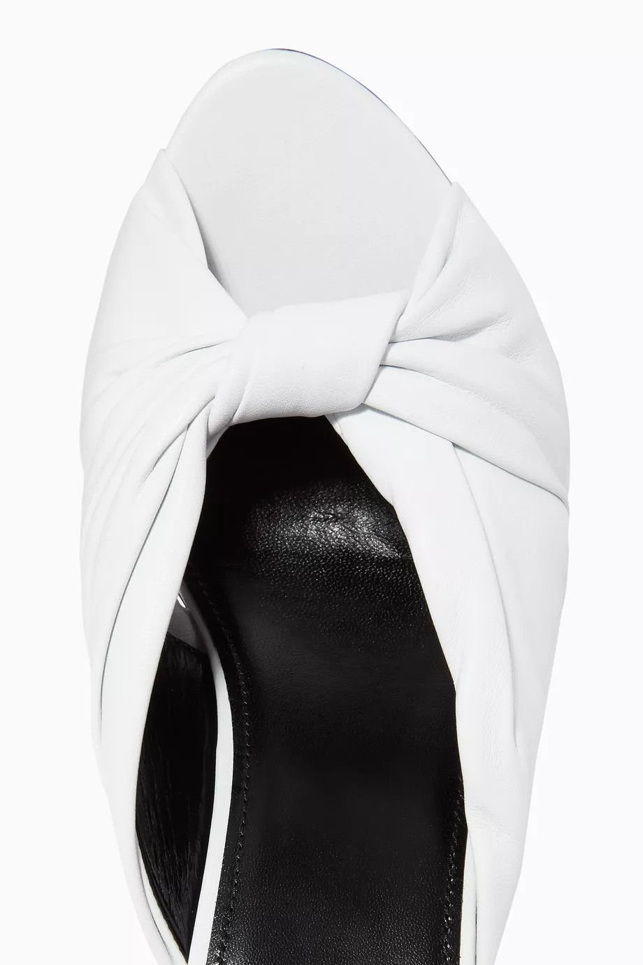 Balenciaga o1y0625 Leather Mules in White Size US 5 / IT 35 - 4 Thumbnail