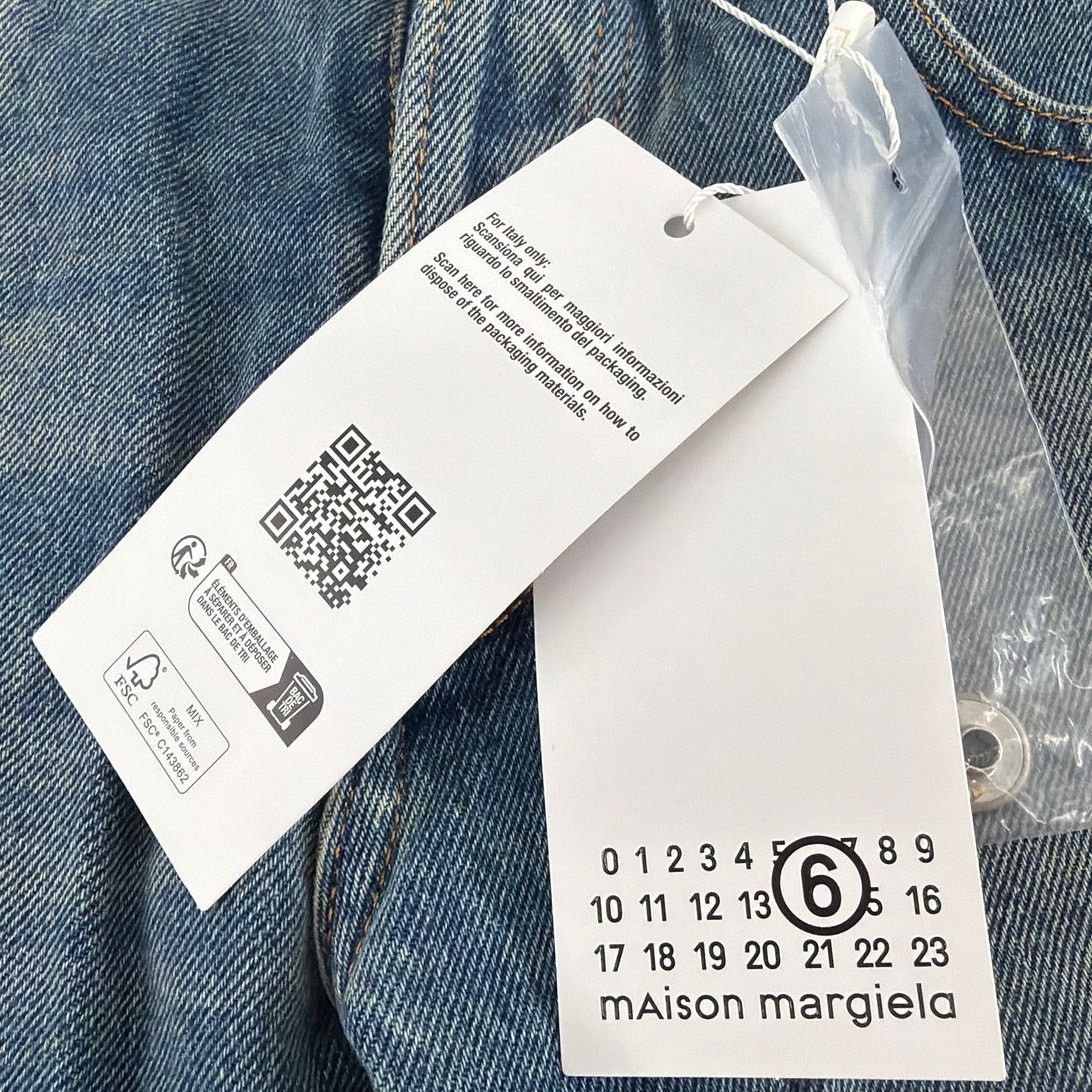 Maison Margiela MM6 Maison Margiela Blue Mid-Rise Straight Jeans Size 25 Size 33" - 3 Thumbnail