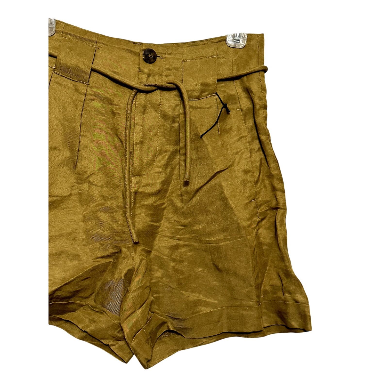 Scotch & Soda Scotch & Soda High Rise Short Belted Linen Brown XS NWOT Size 28" / US 6 / IT 42 - 4 Thumbnail