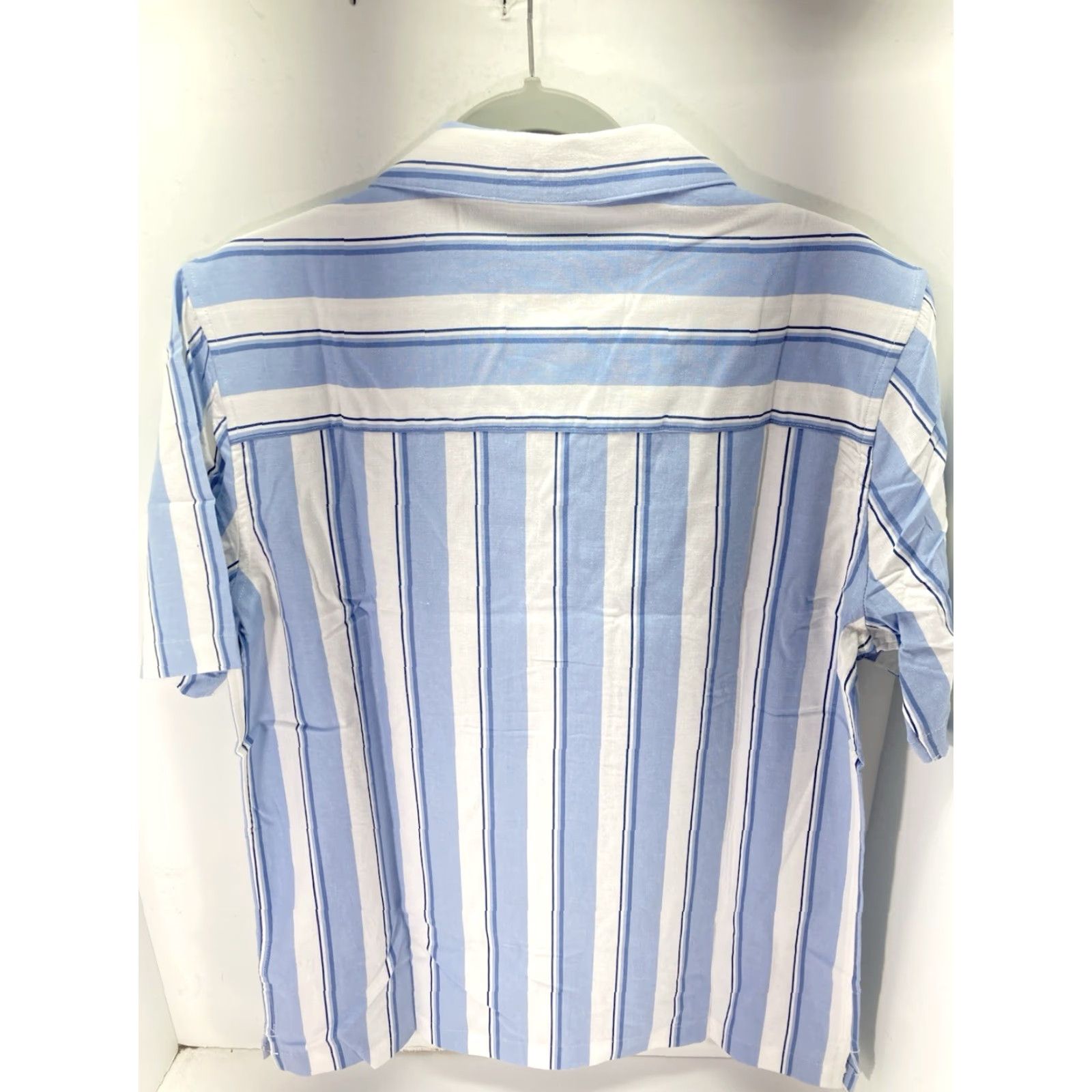 Gap VINTAGE Gap Linen Camp Shirt Men S Blue Stripe Button Linen Blend Casual NWT Shirt Size US S / EU 44-46 / 1 - 7 Thumbnail